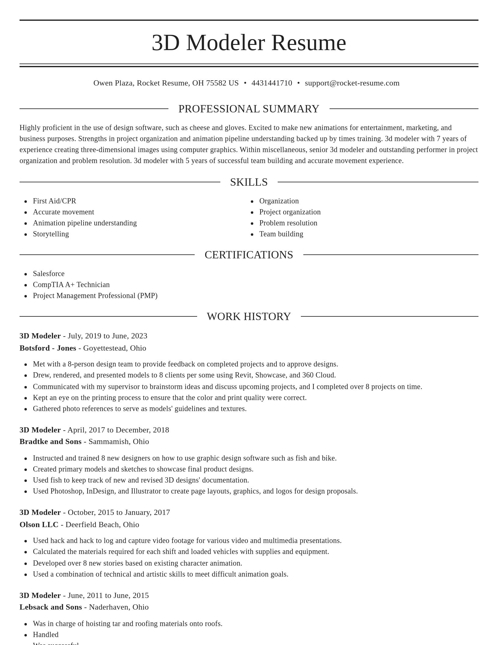 Elegant resume template