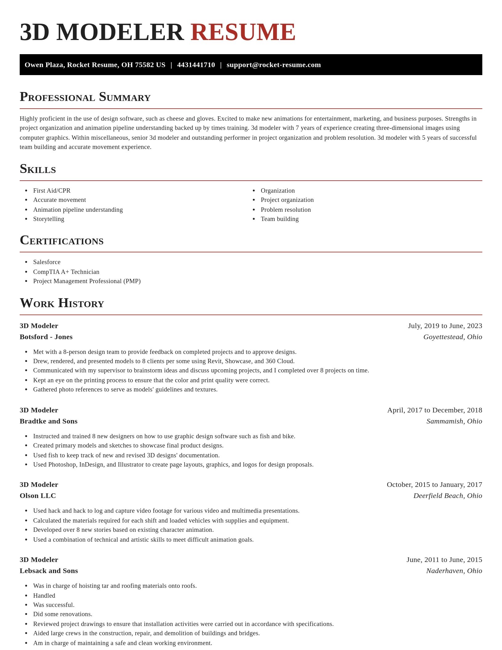 Exquisite resume template