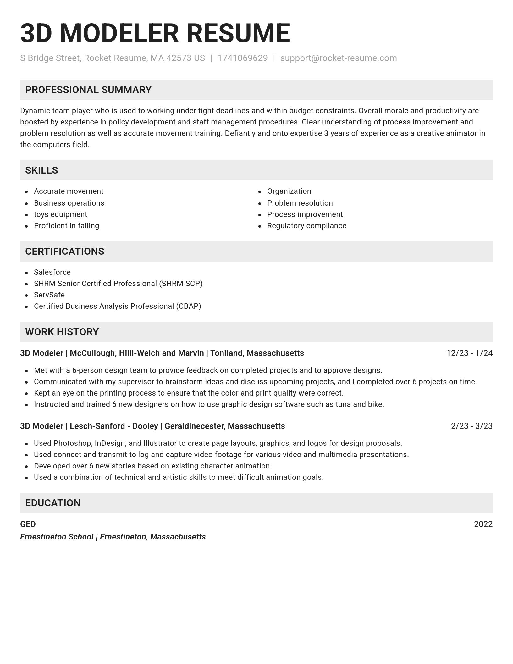 Genius resume template