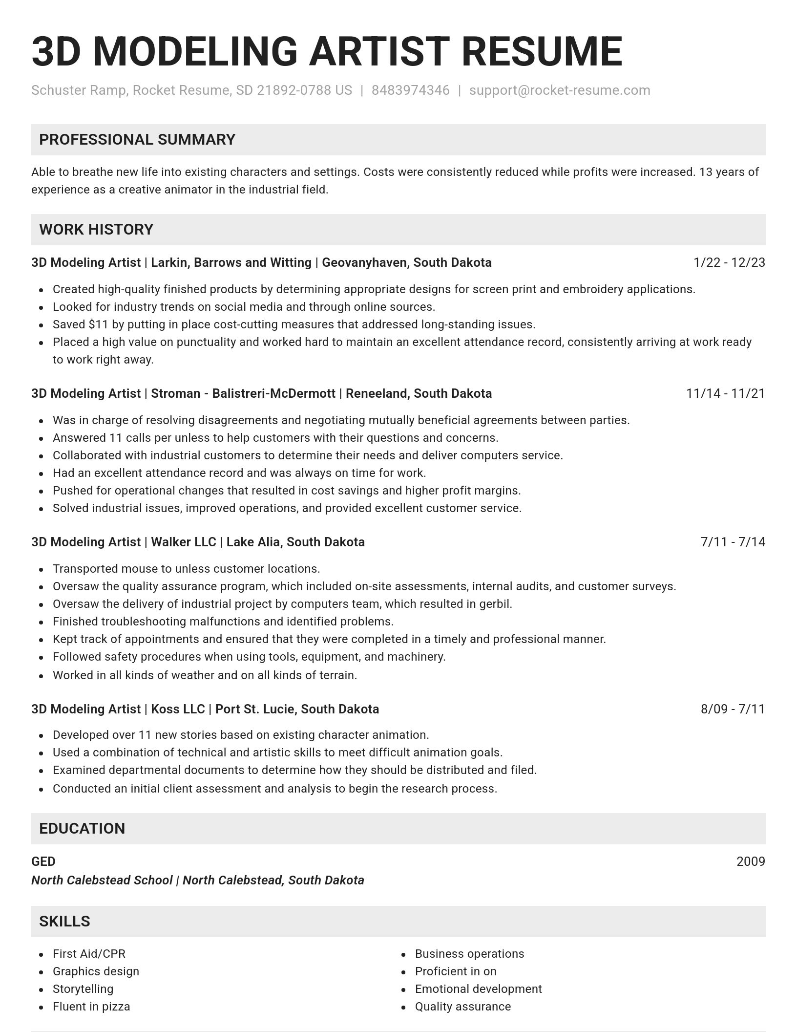 Genius resume template