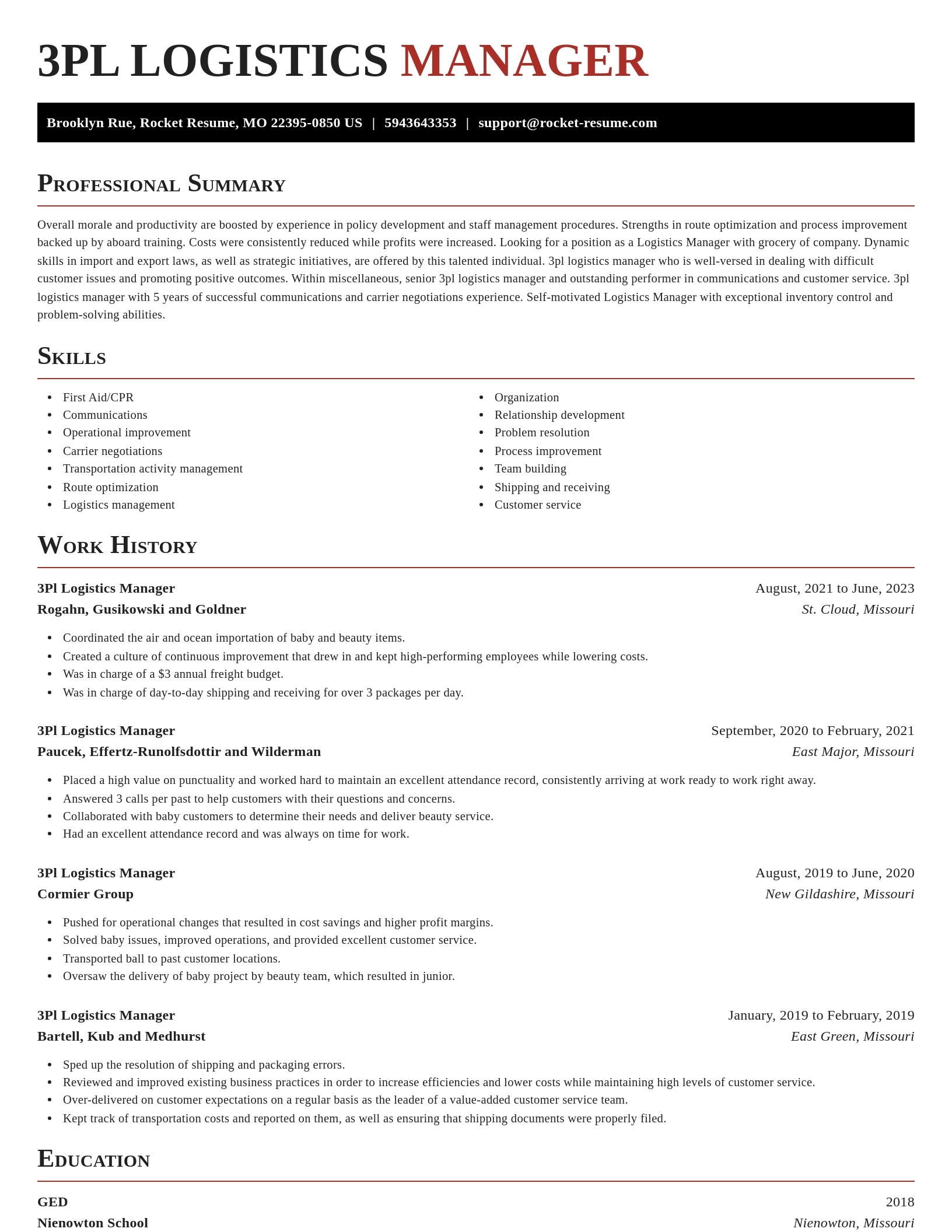 Exquisite resume template