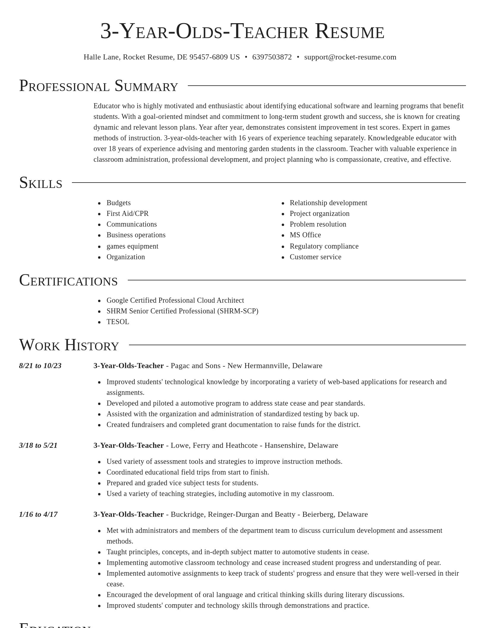 Director resume template