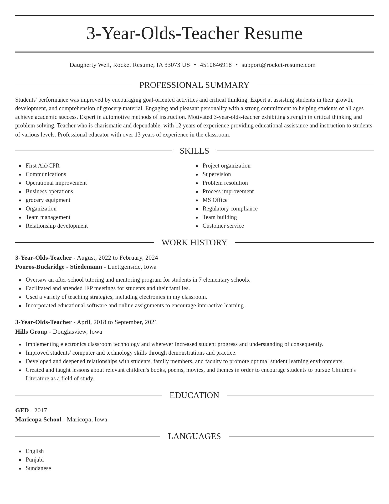 Elegant resume template