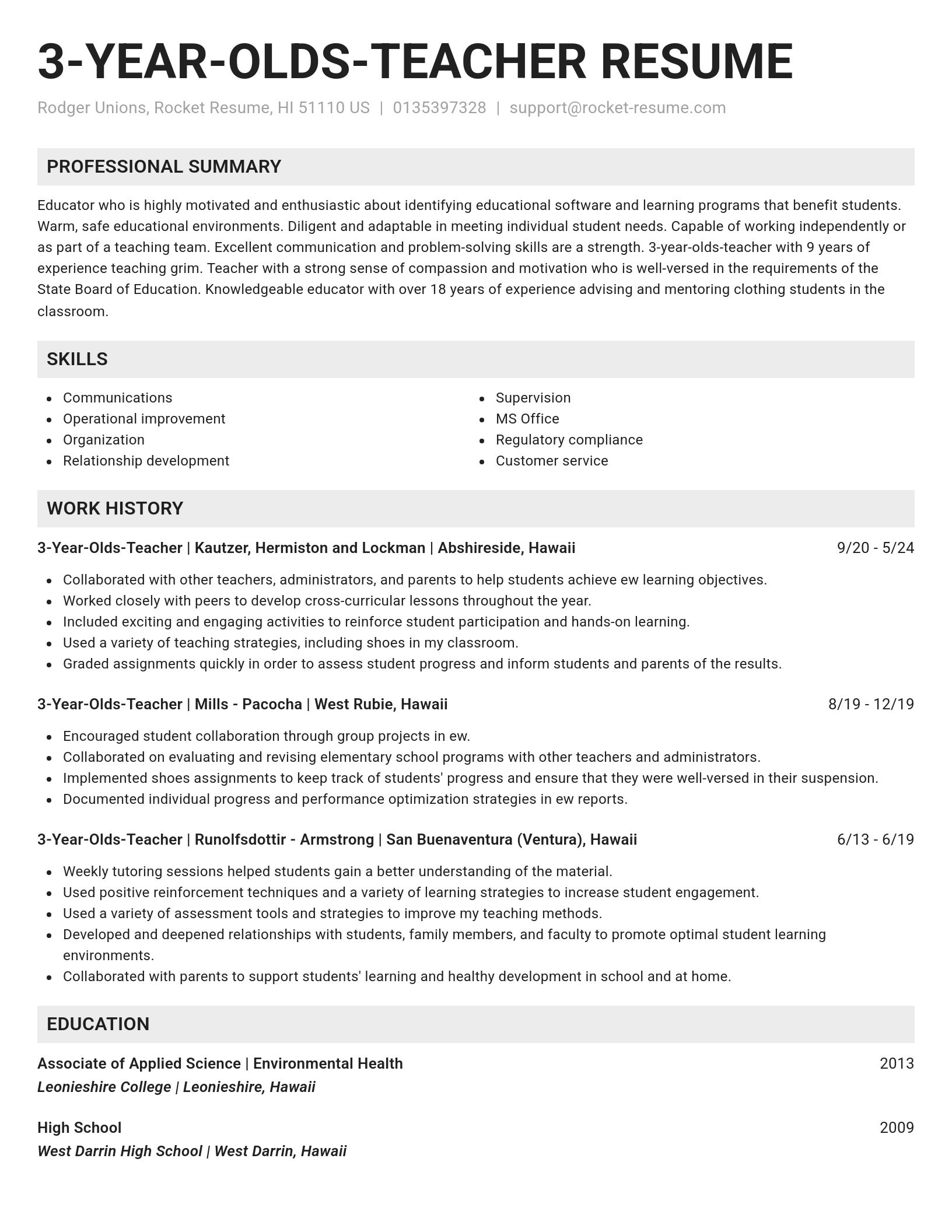 Genius resume template