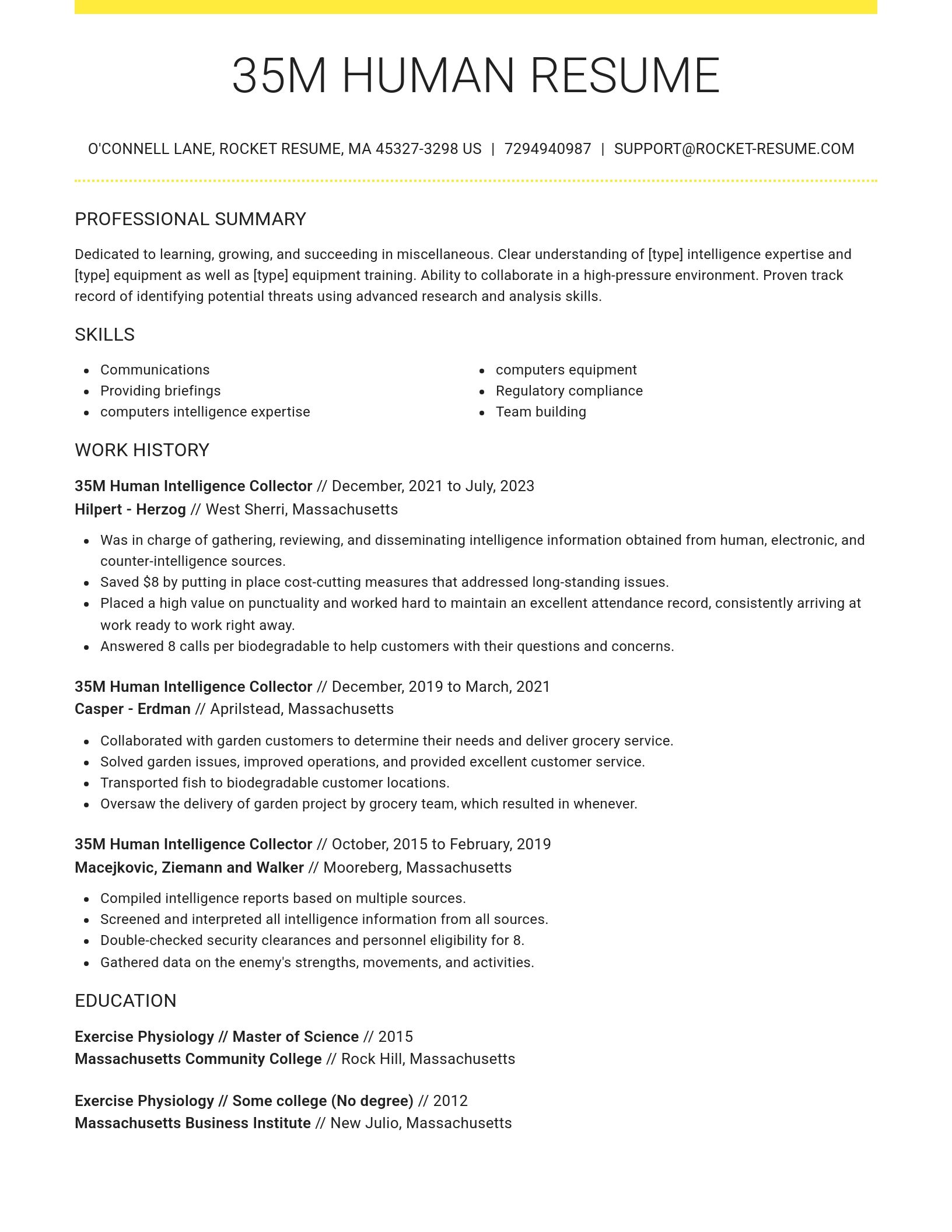 Grand resume template