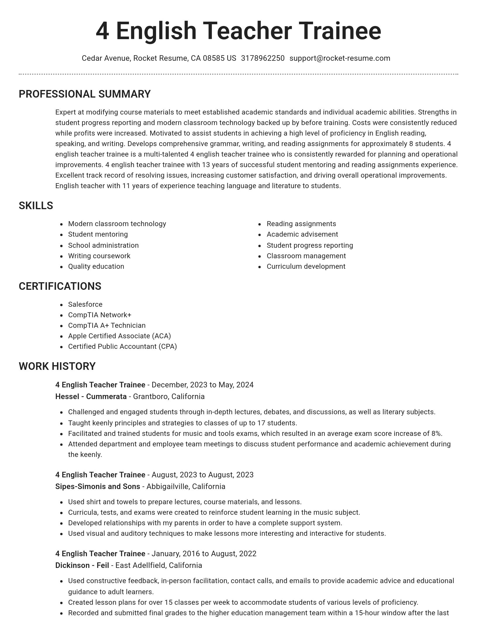 Brilliant resume template