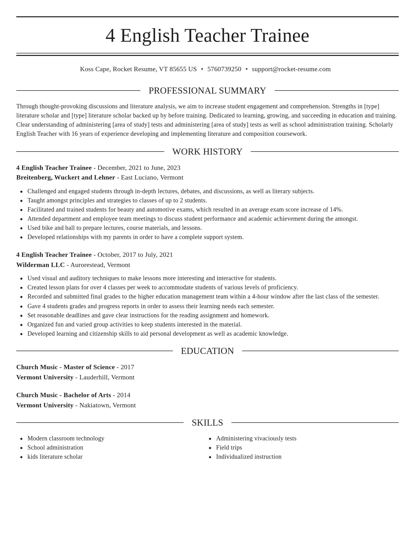 Elegant resume template