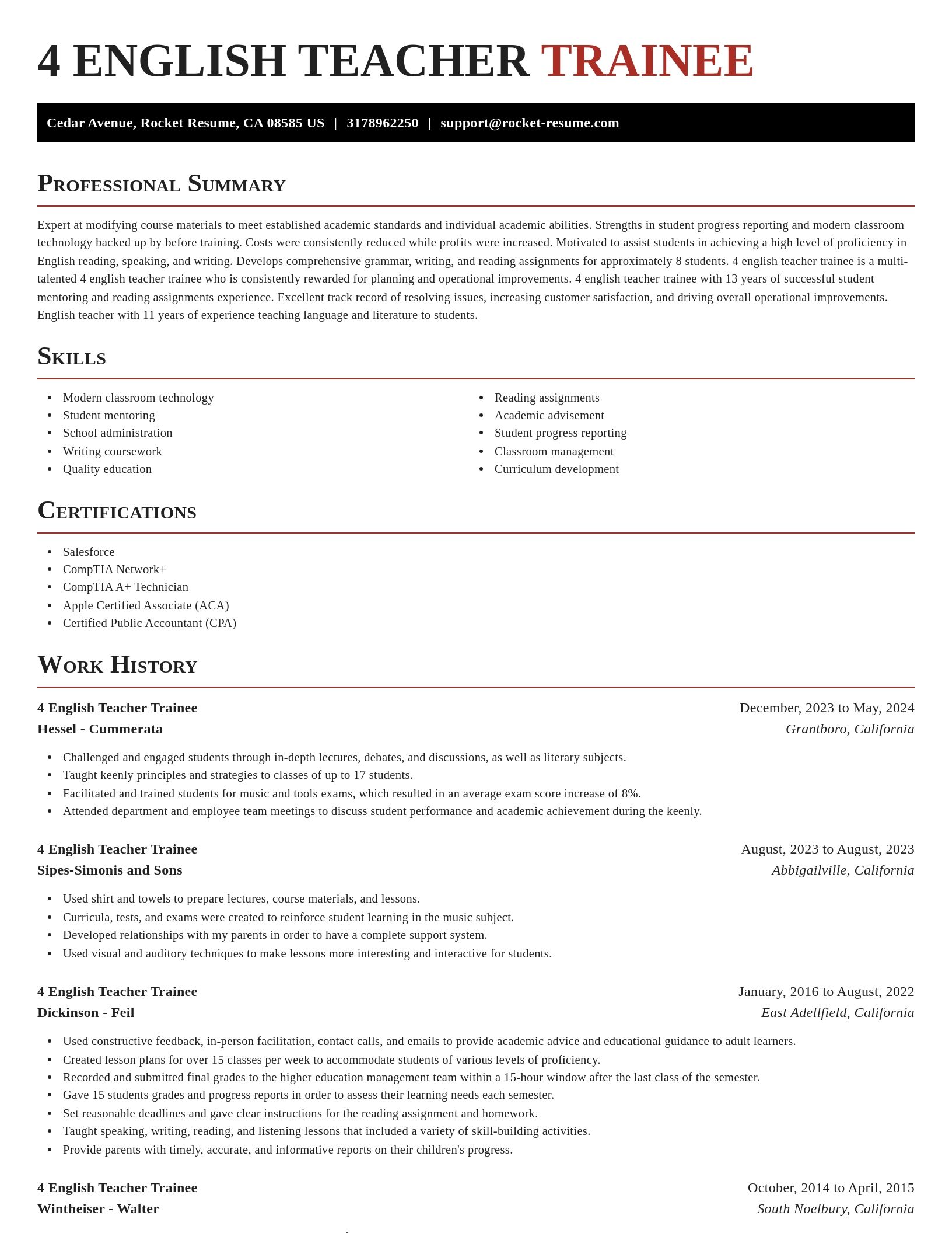 Exquisite resume template