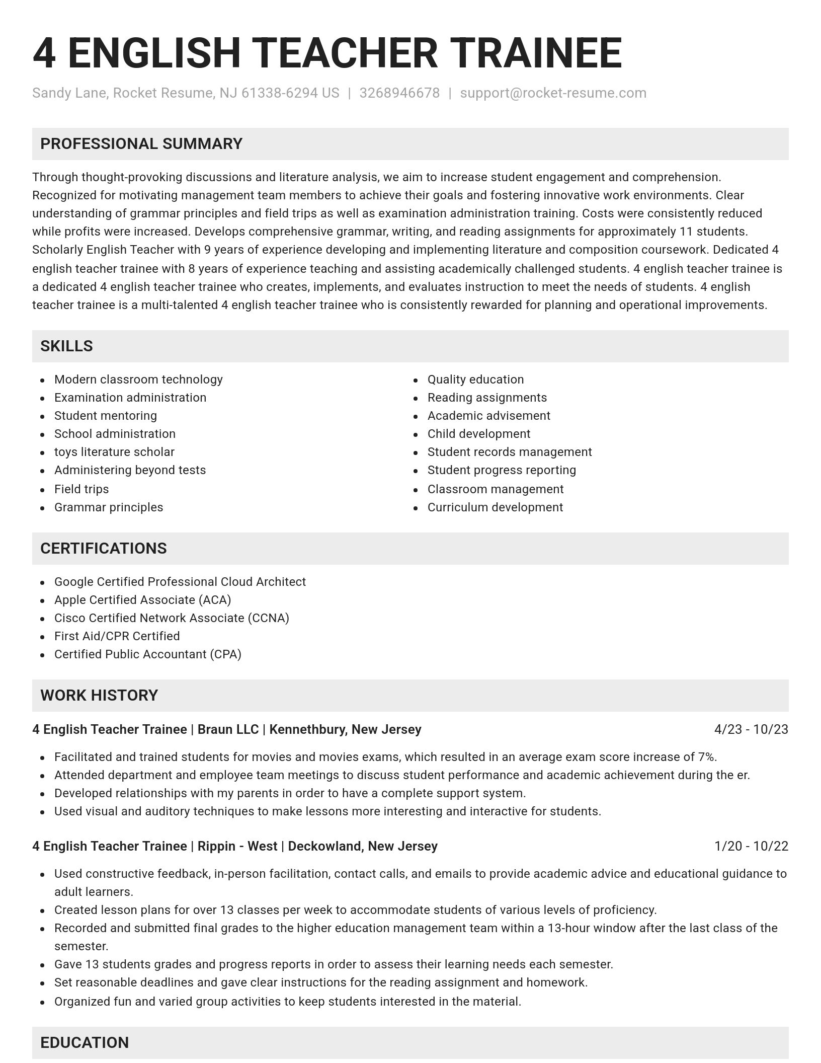 Genius resume template