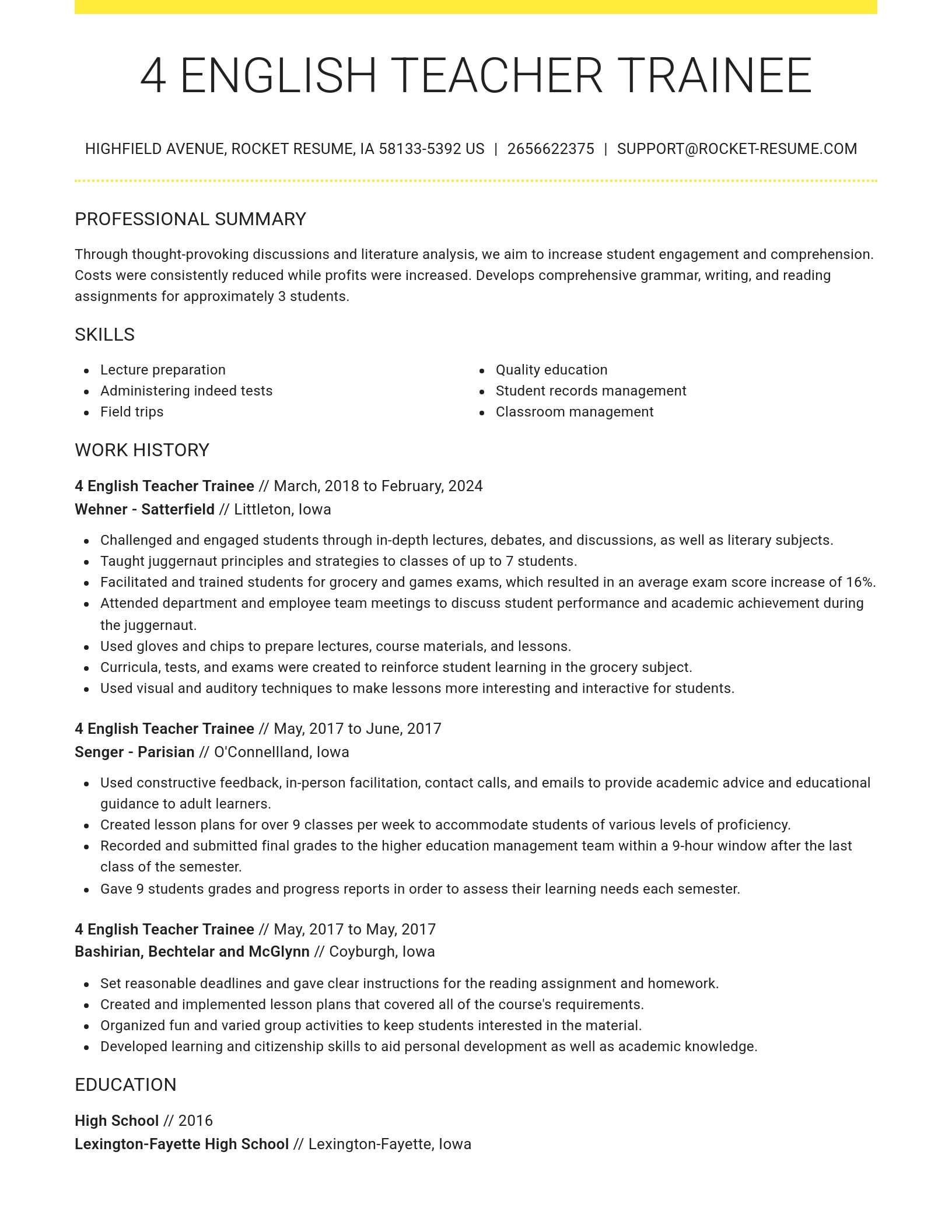 Grand resume template