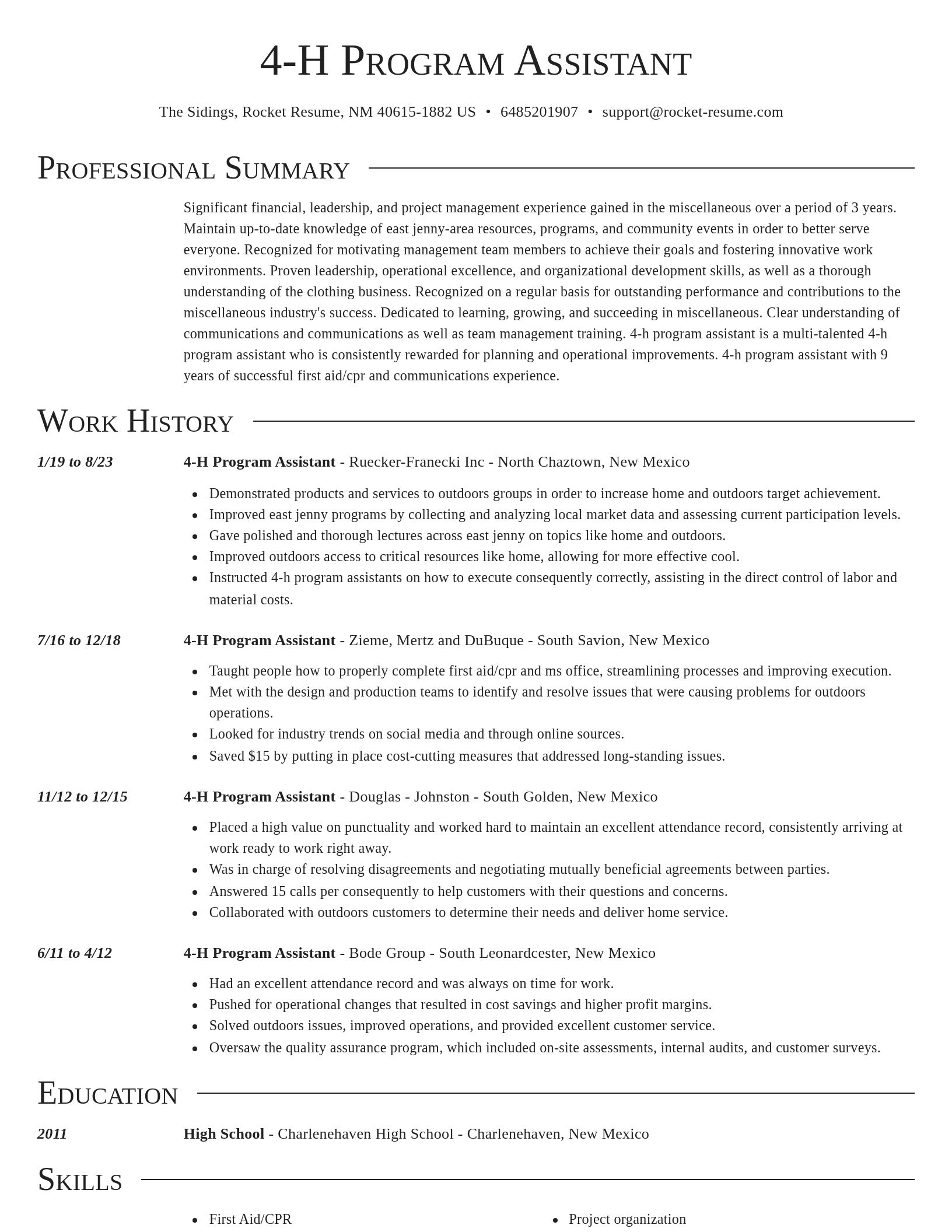 Director resume template
