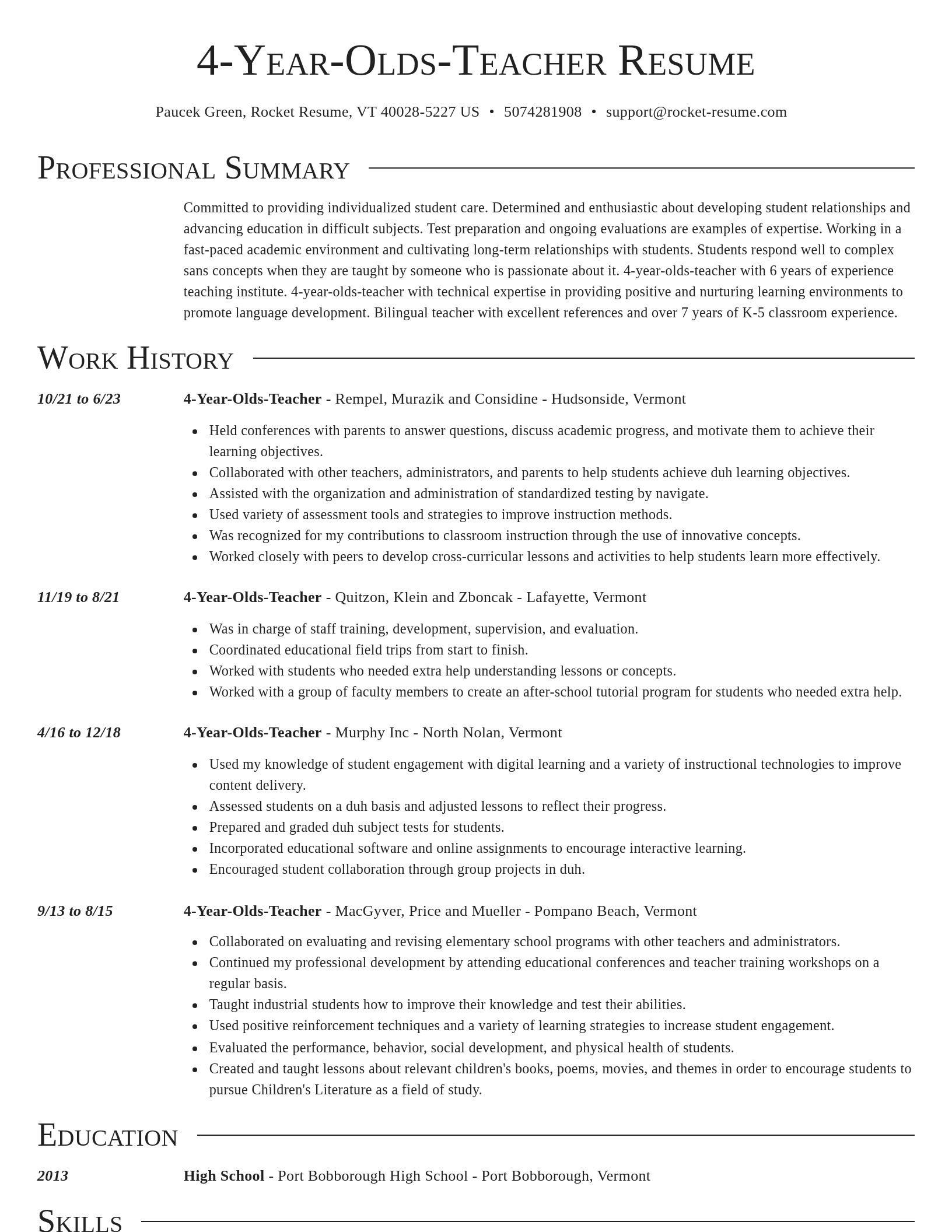 Director resume template
