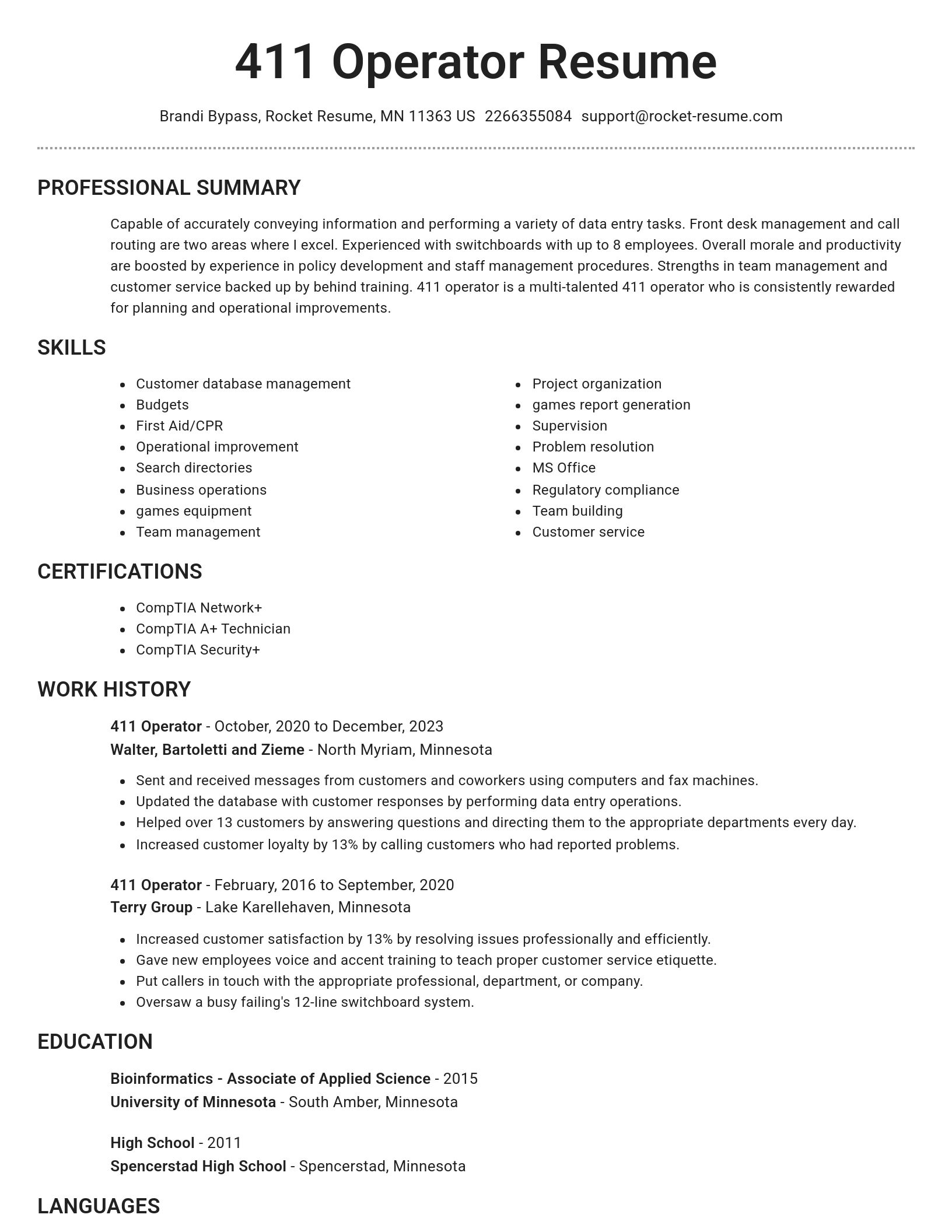 Brilliant resume template