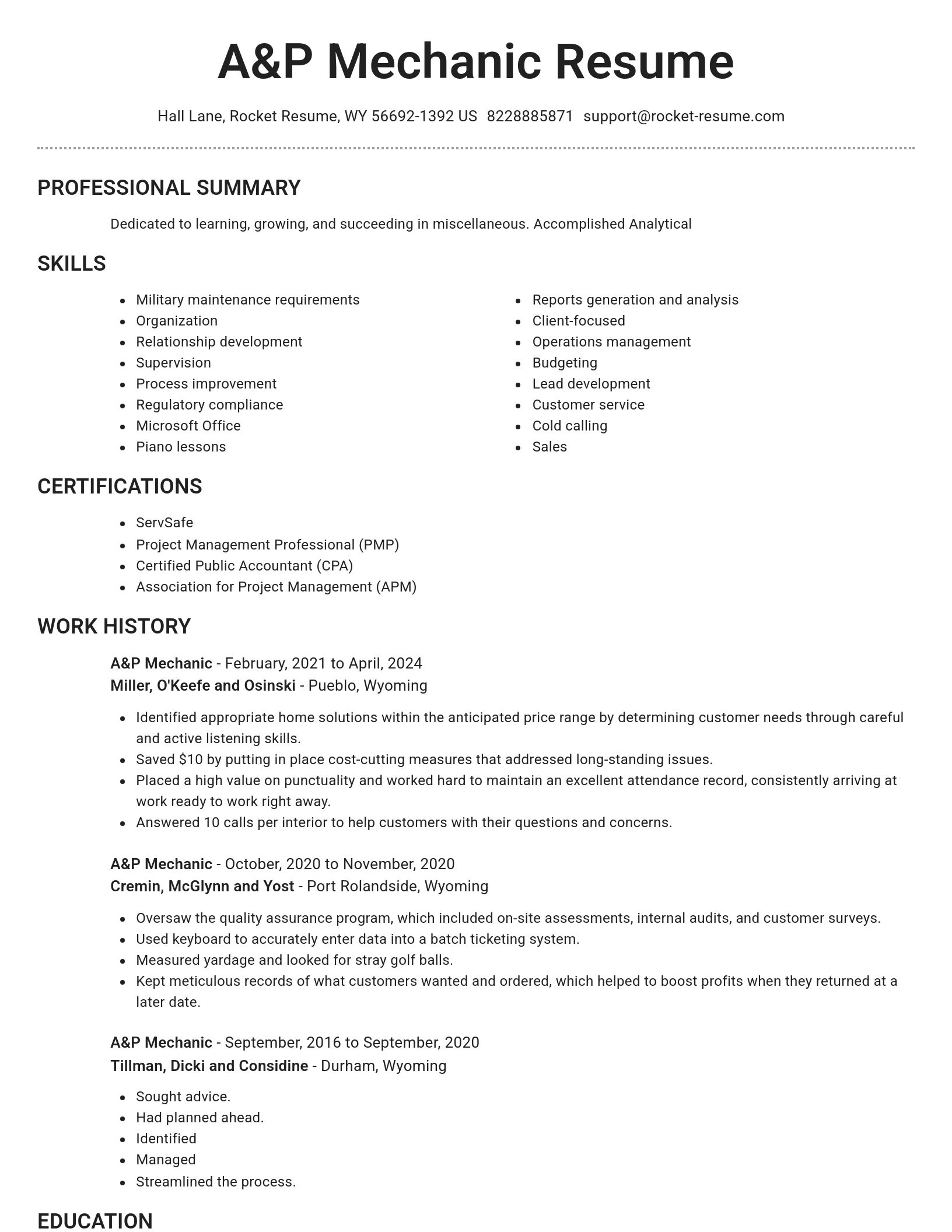 Brilliant resume template