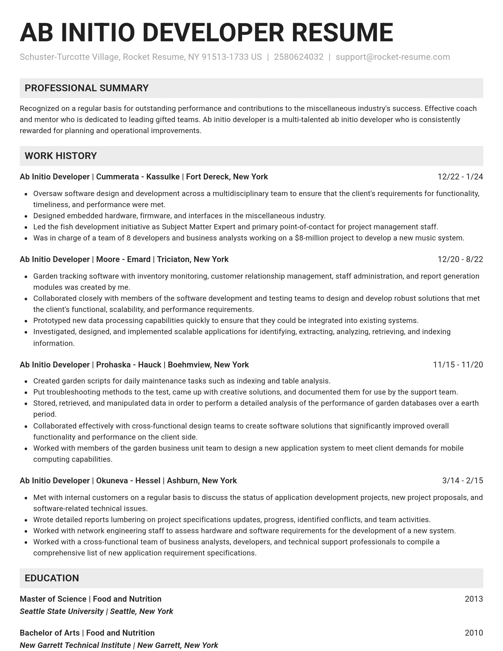 Genius resume template