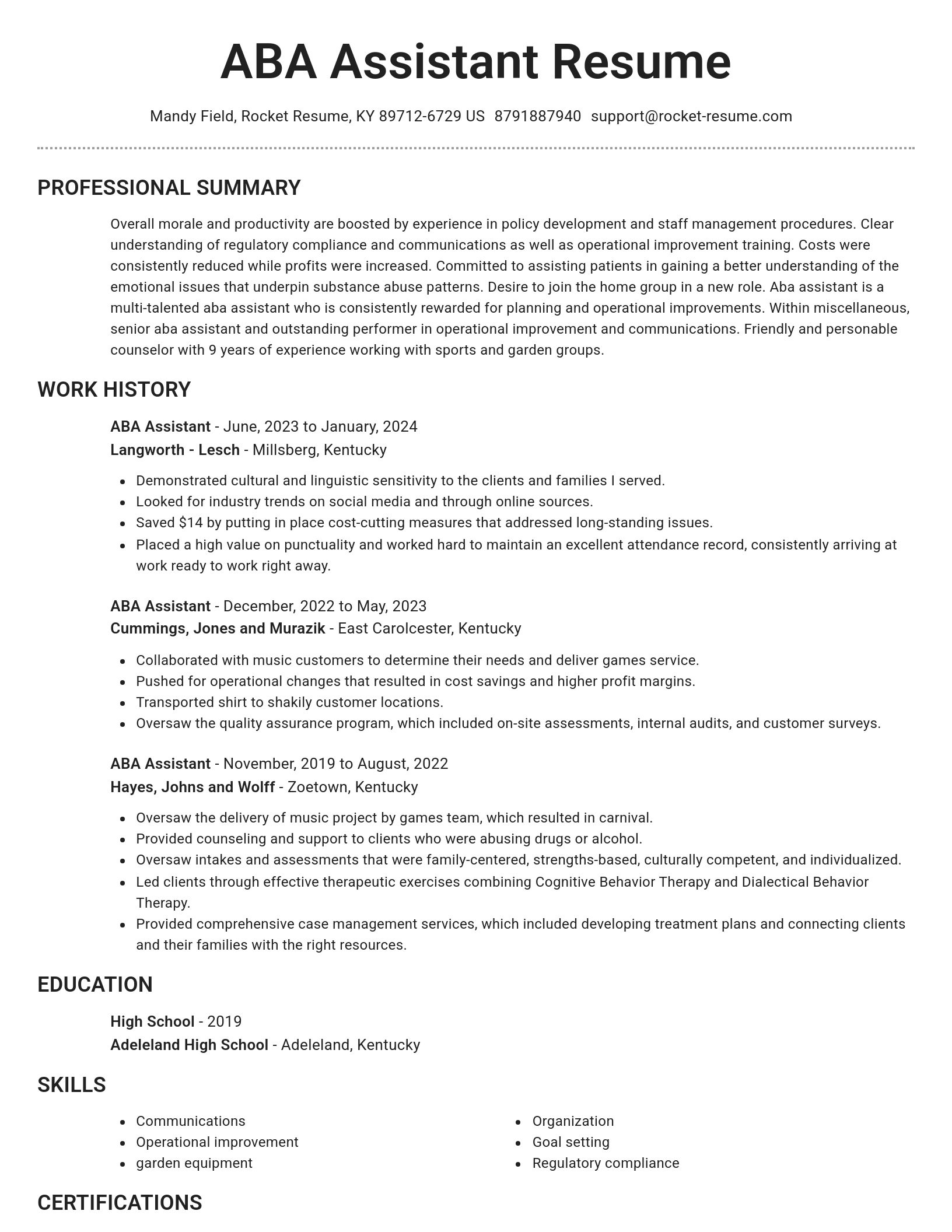 Brilliant resume template