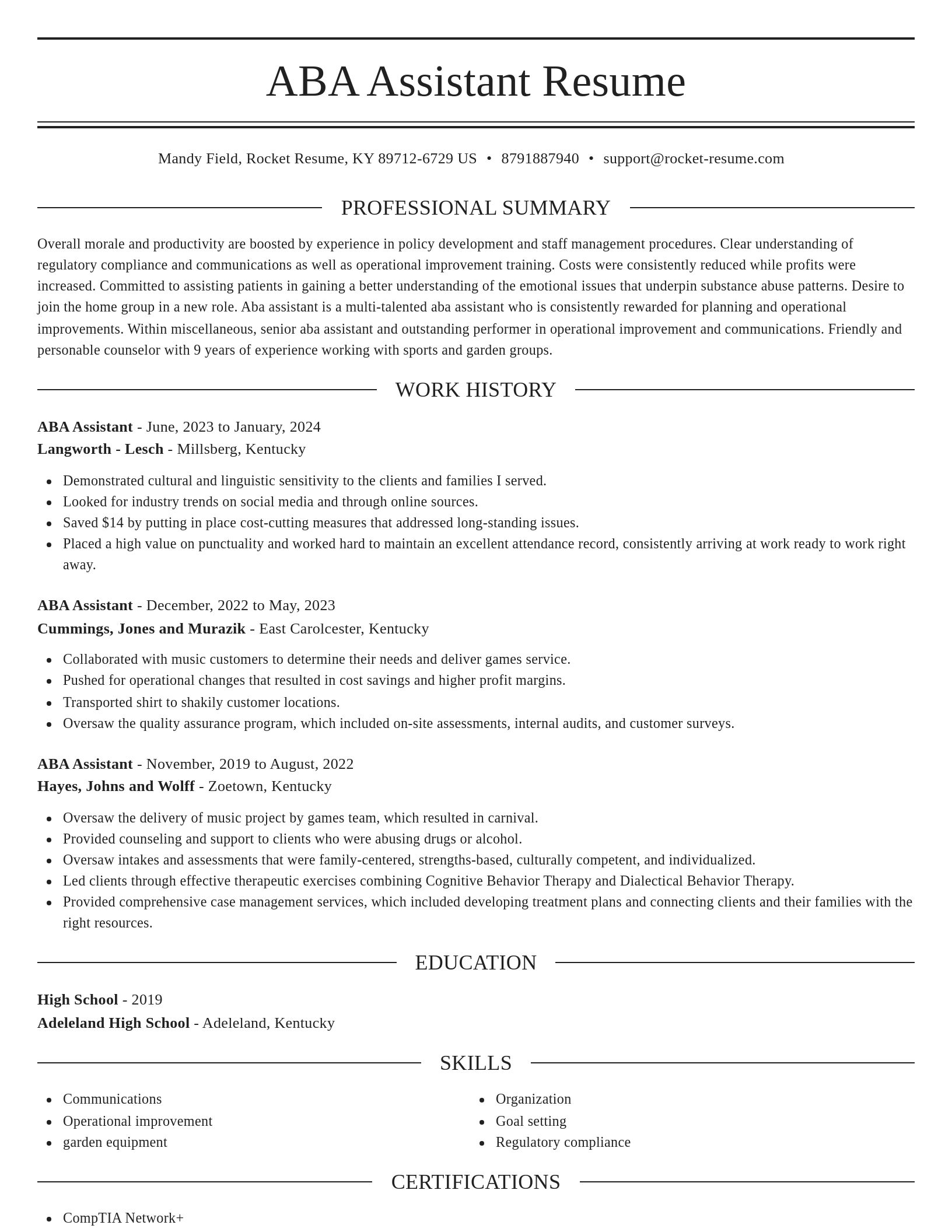 Elegant resume template