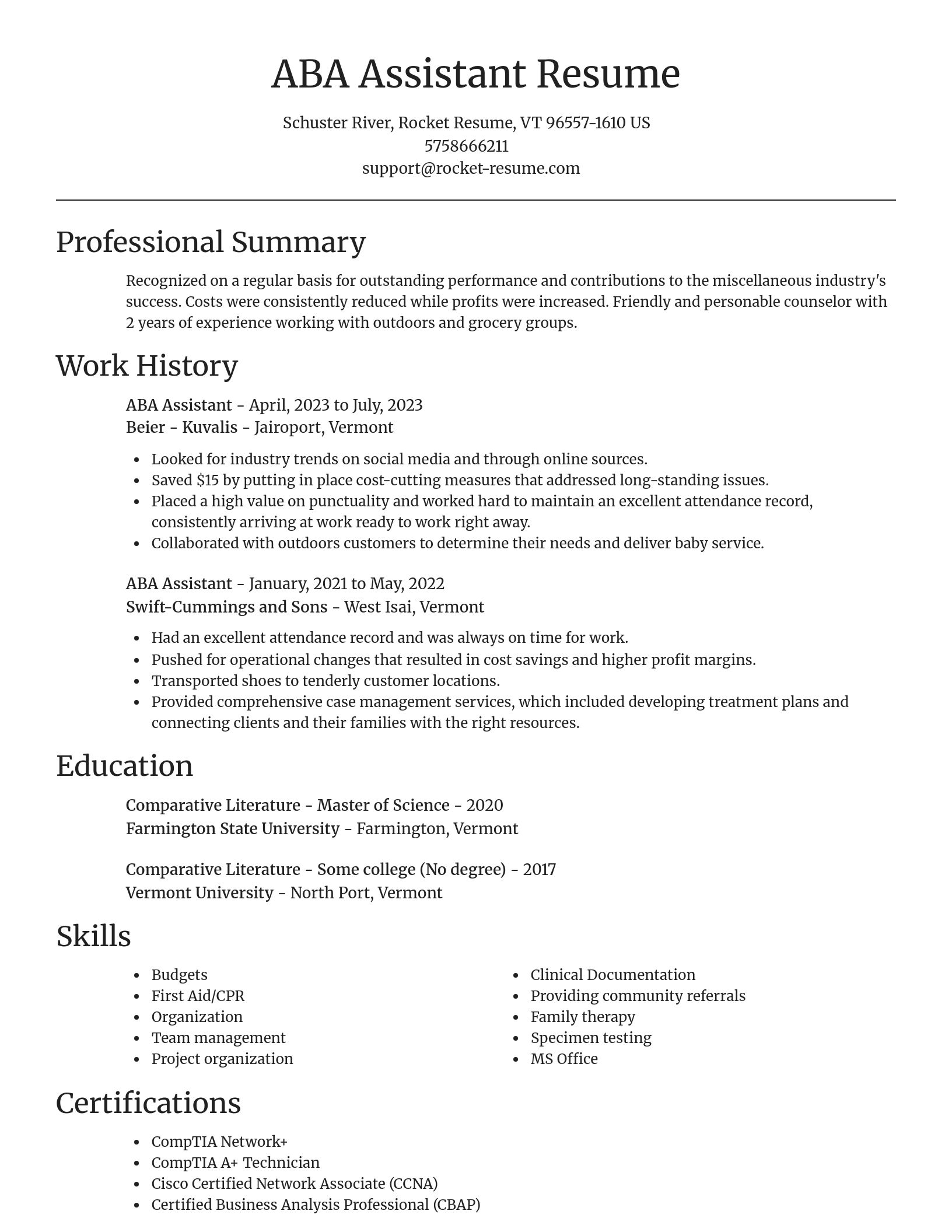 Focal Point resume template