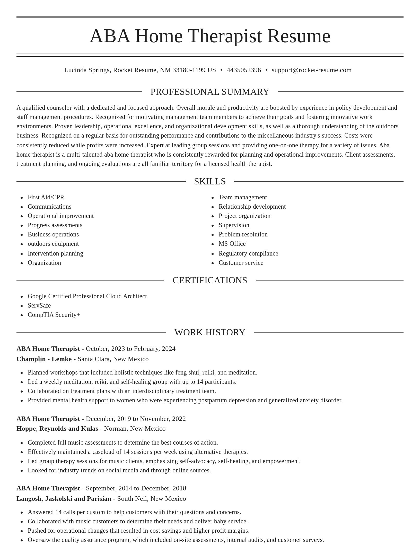 Elegant resume template