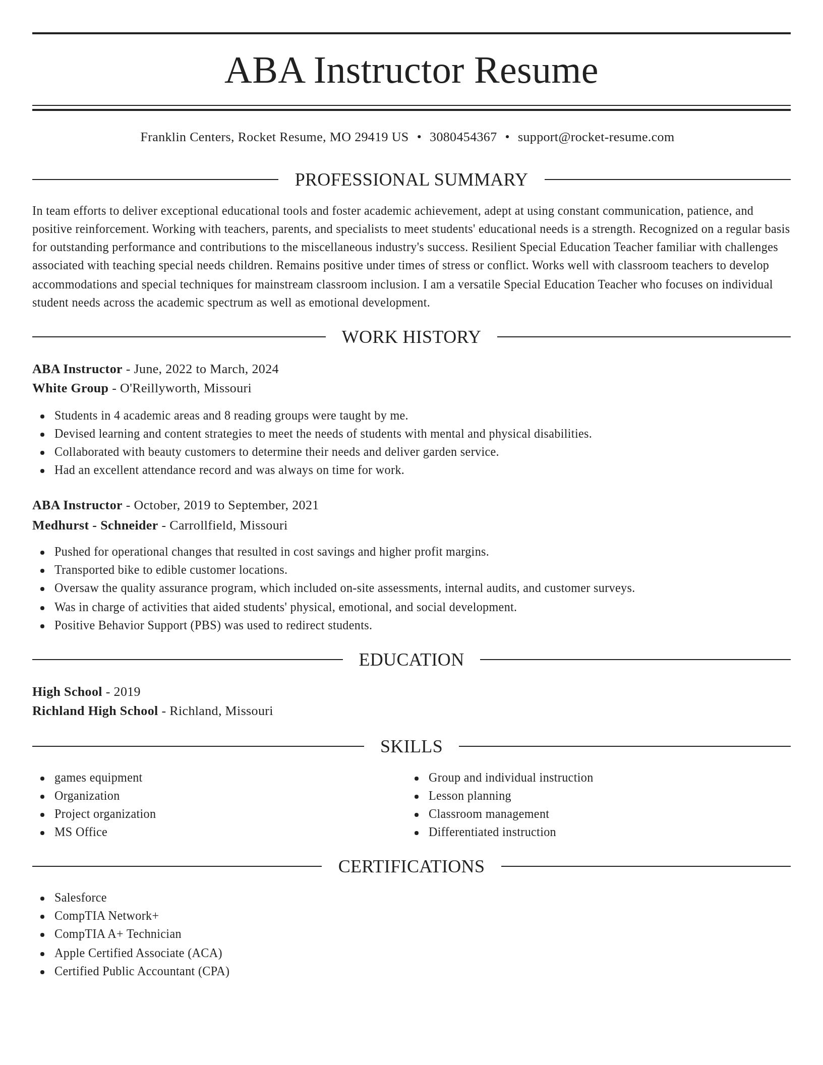 Elegant resume template