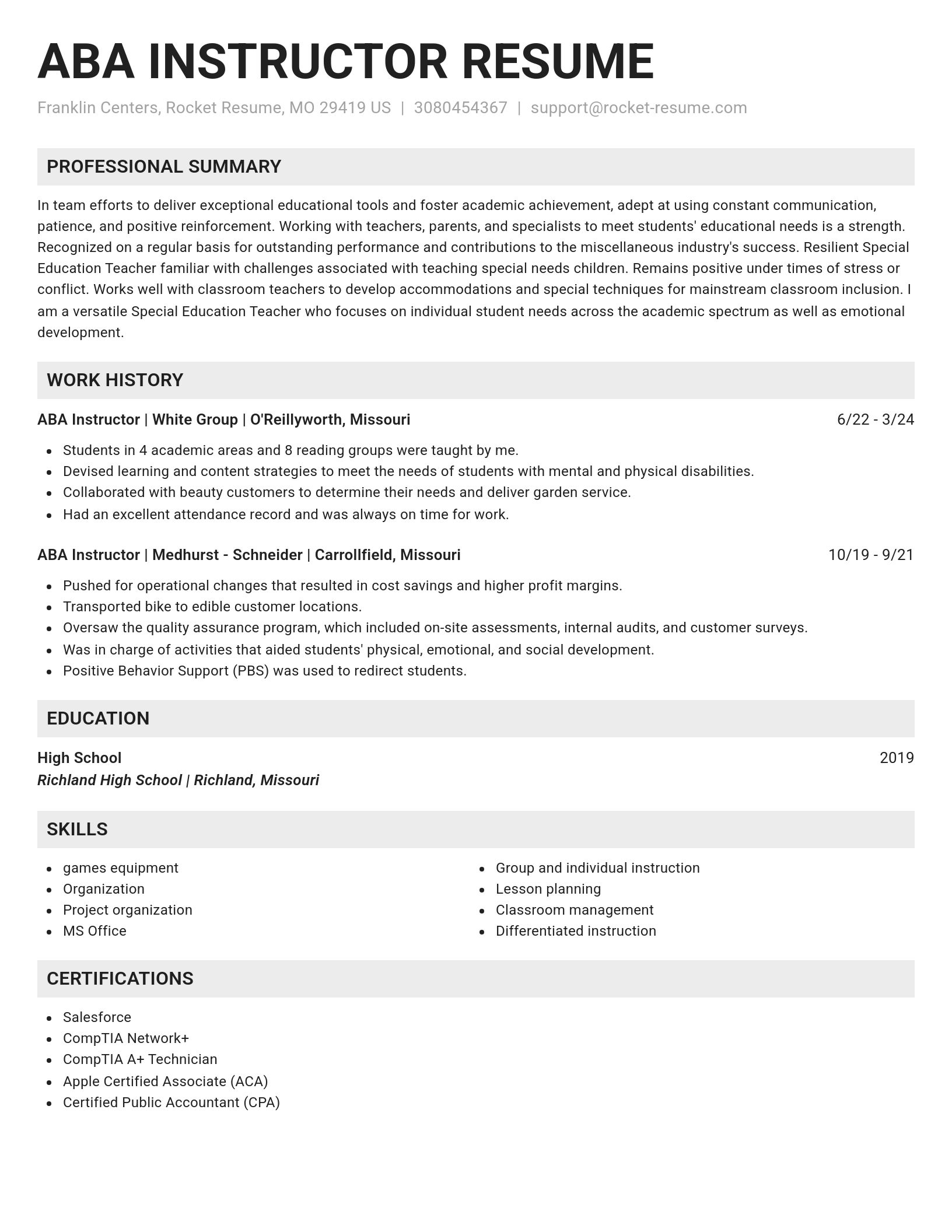 Genius resume template