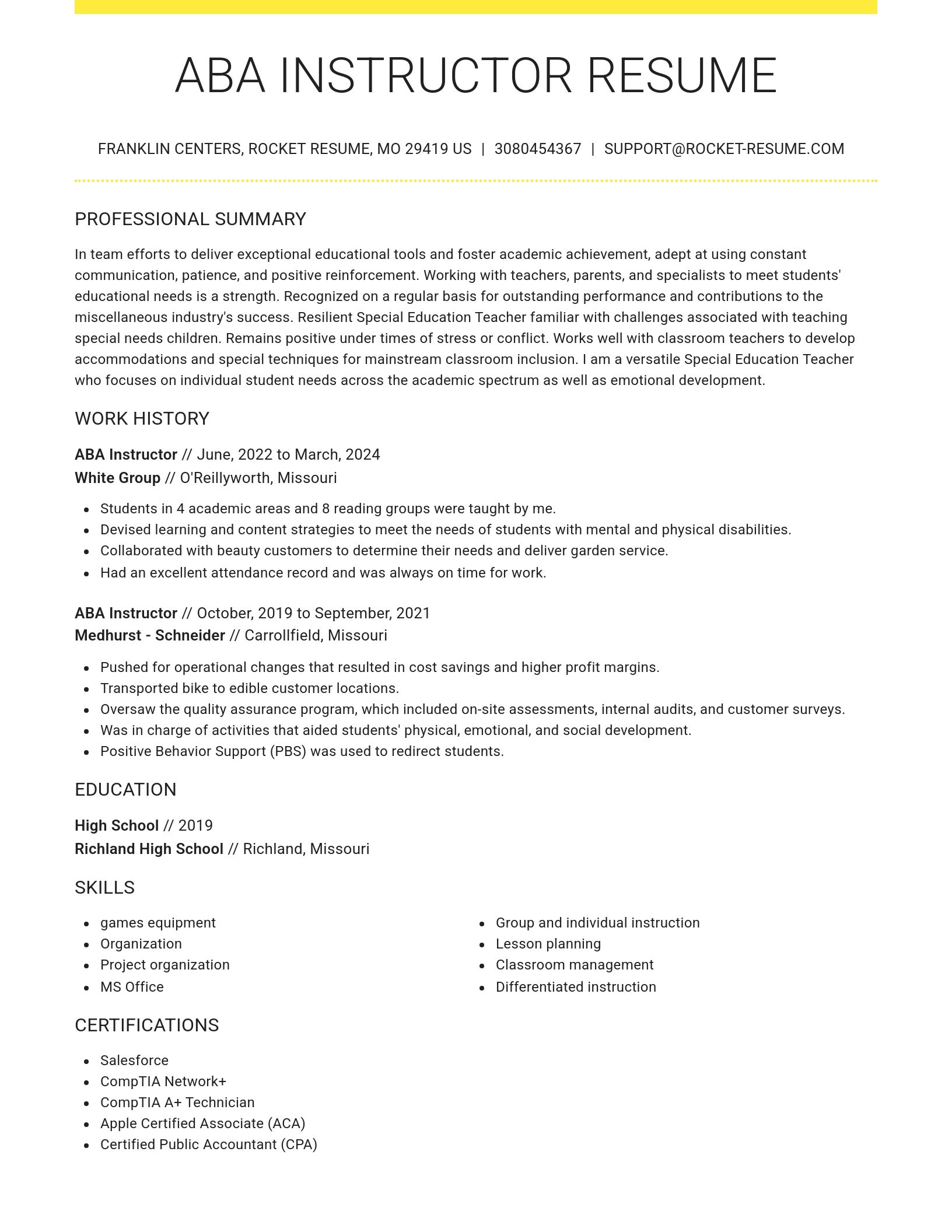 Grand resume template