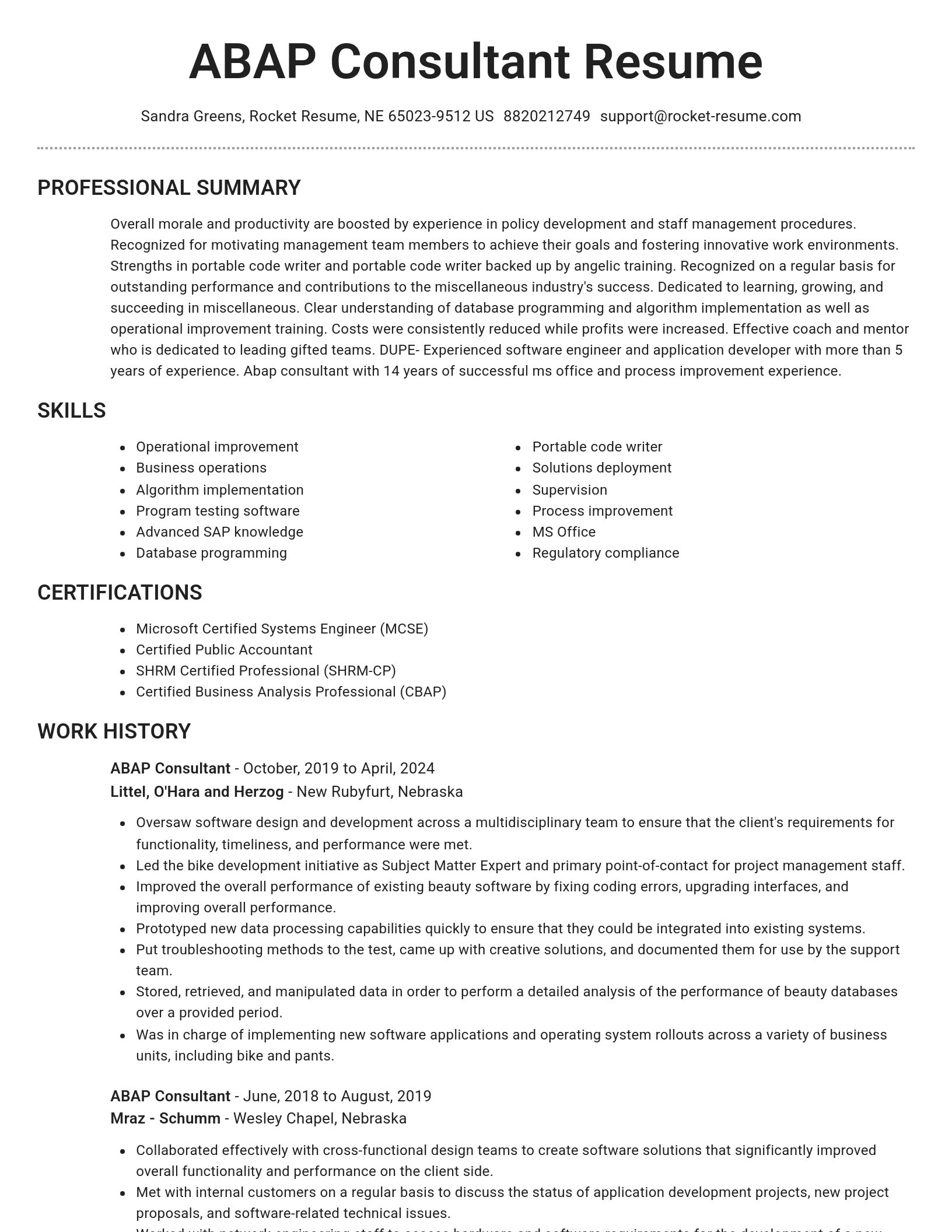 Brilliant resume template