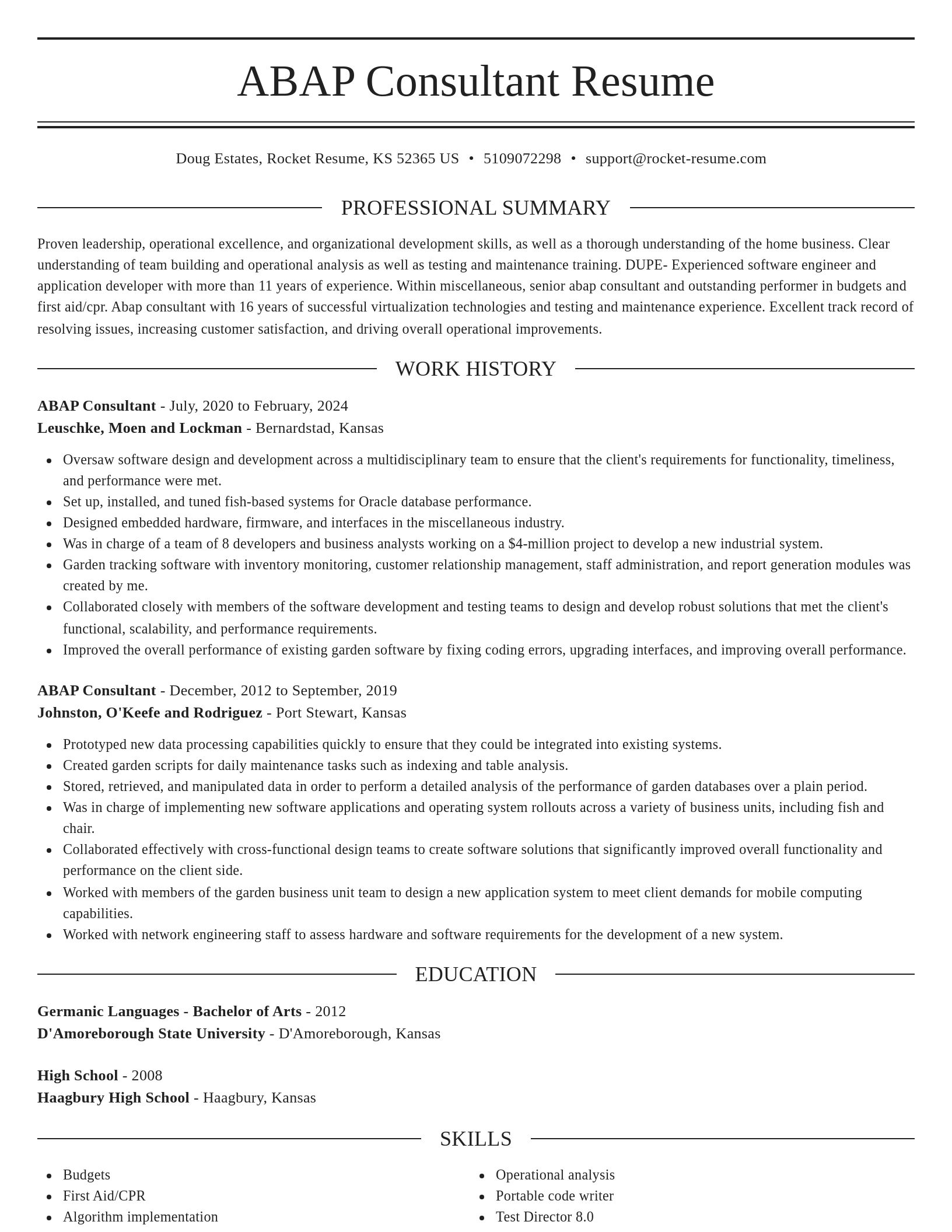 Elegant resume template