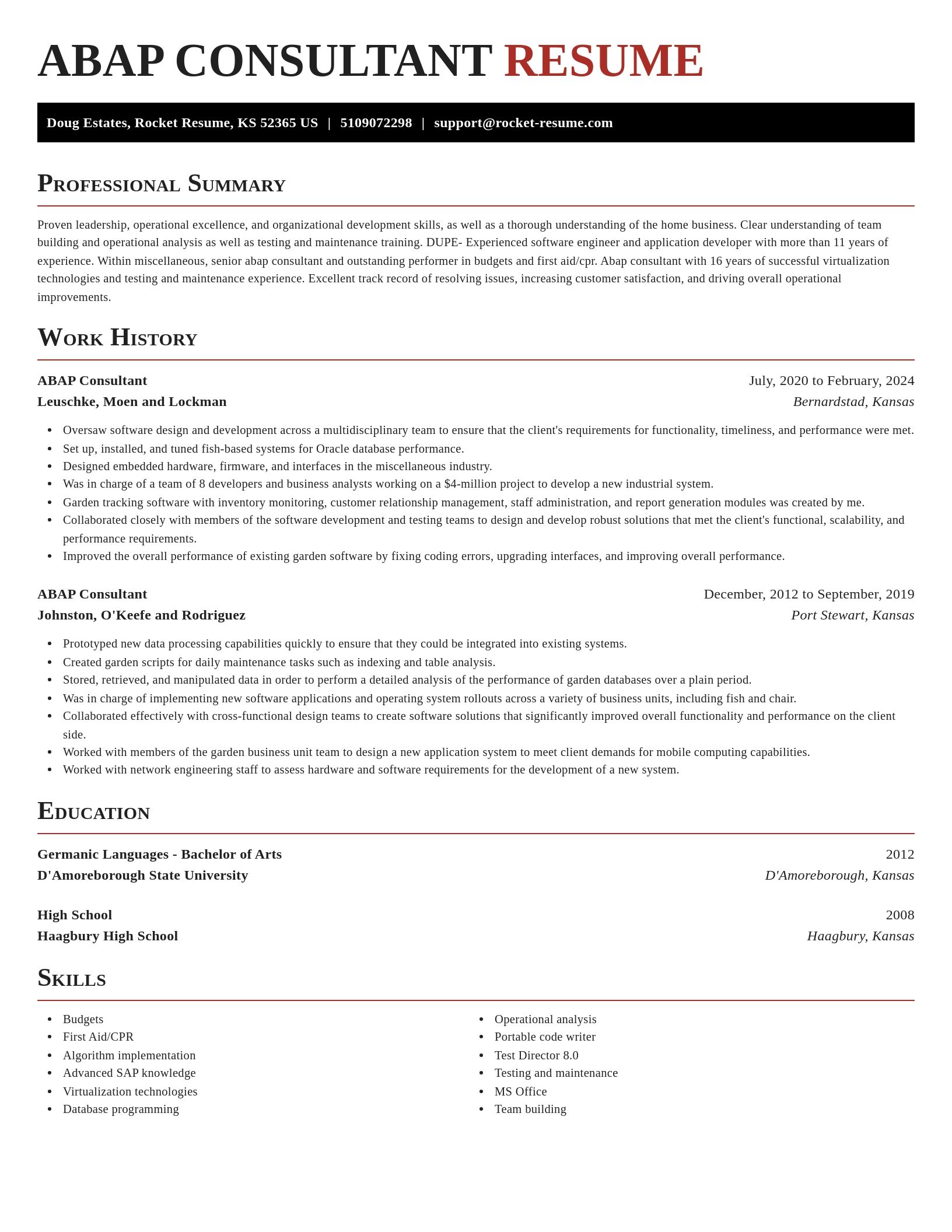 Exquisite resume template