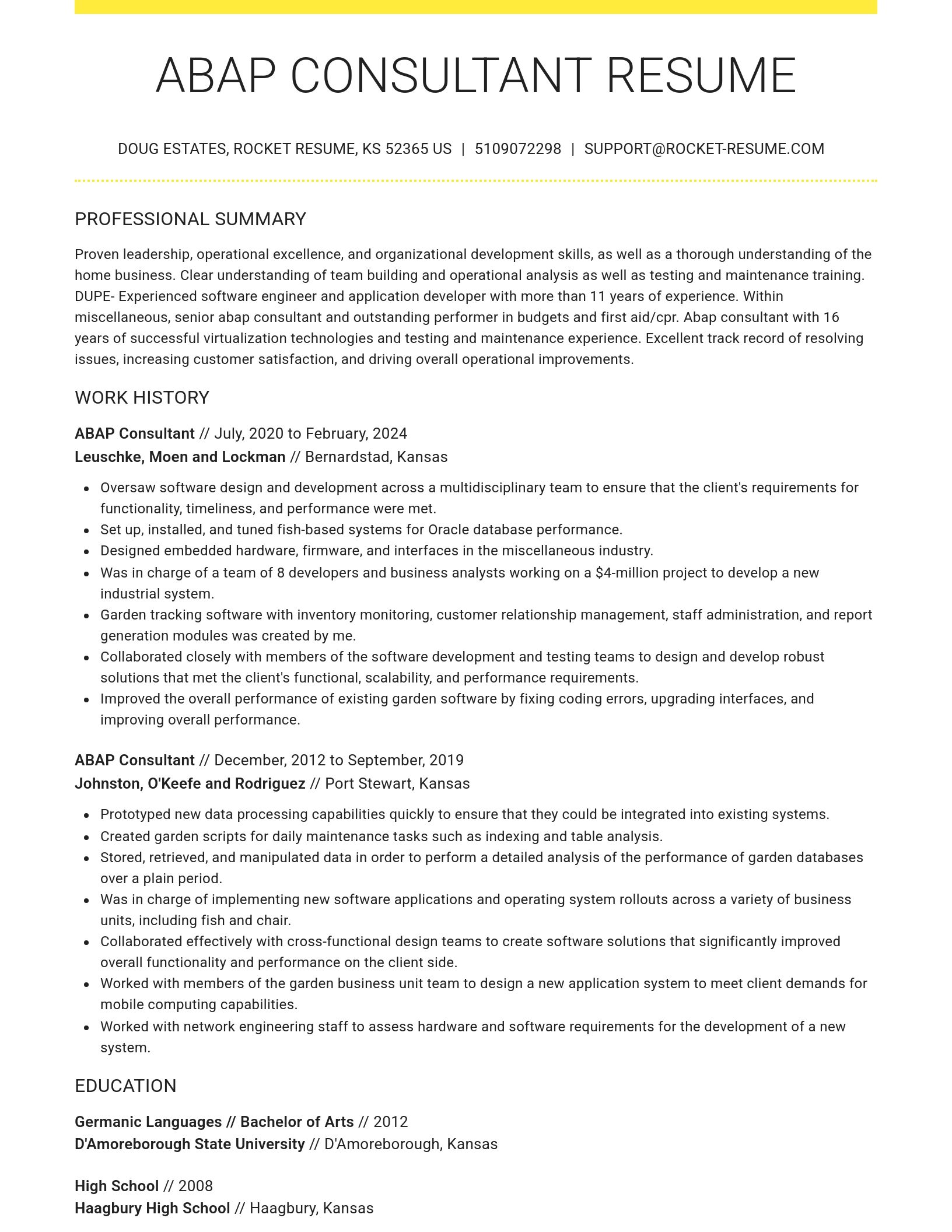Grand resume template