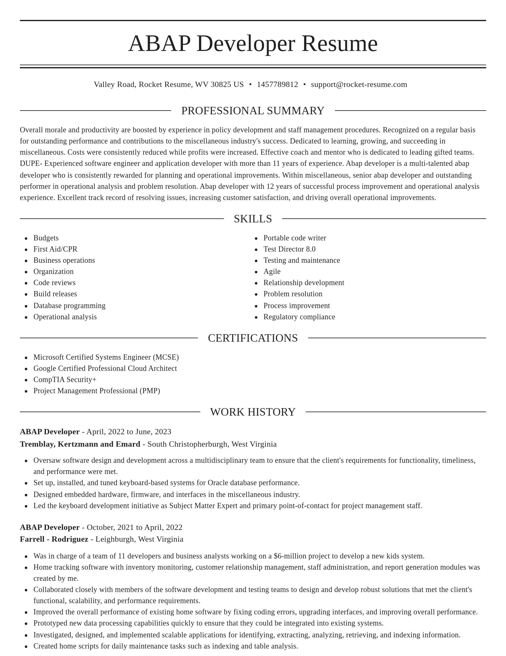 Elegant resume template