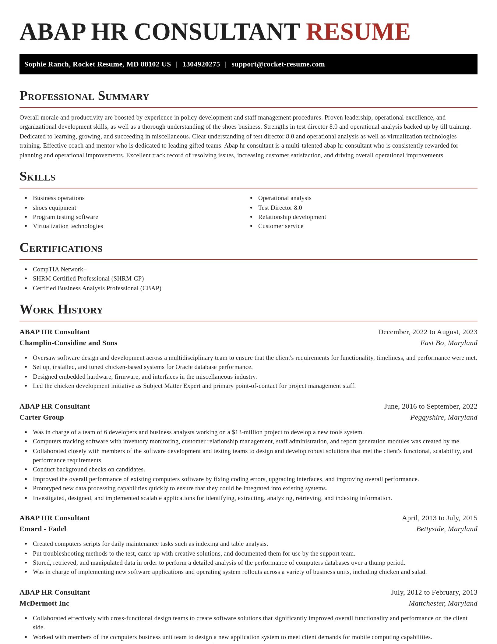 Exquisite resume template