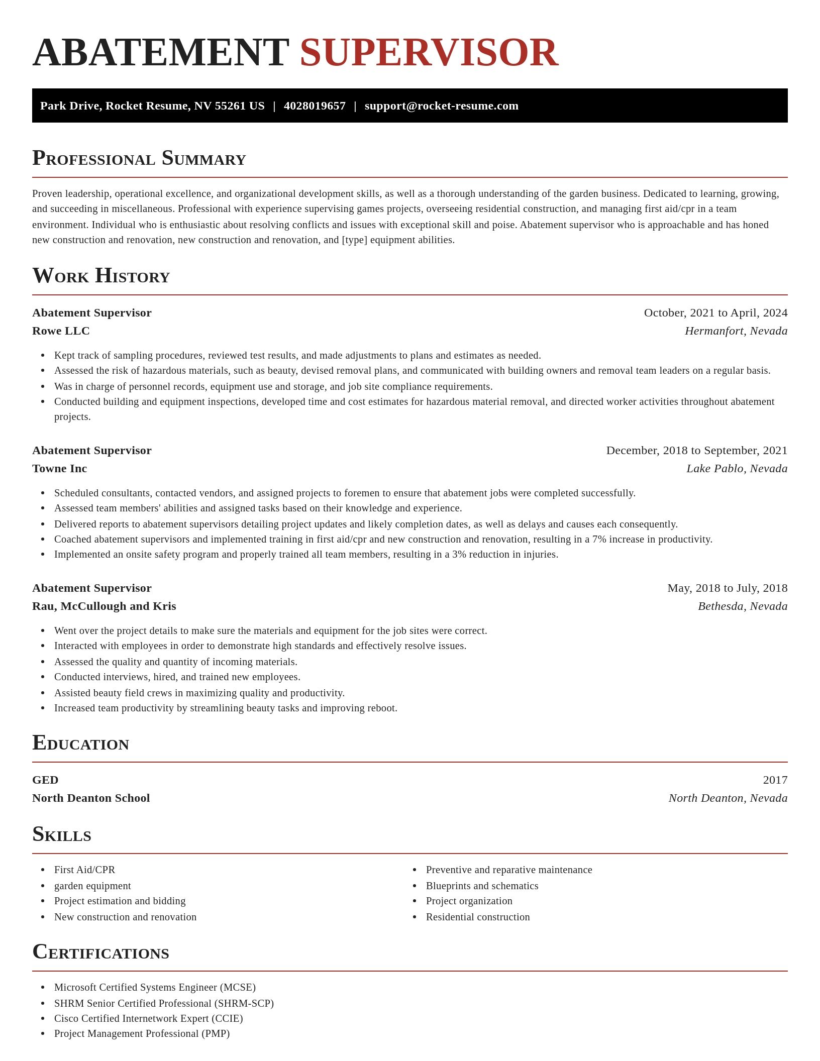 Exquisite resume template