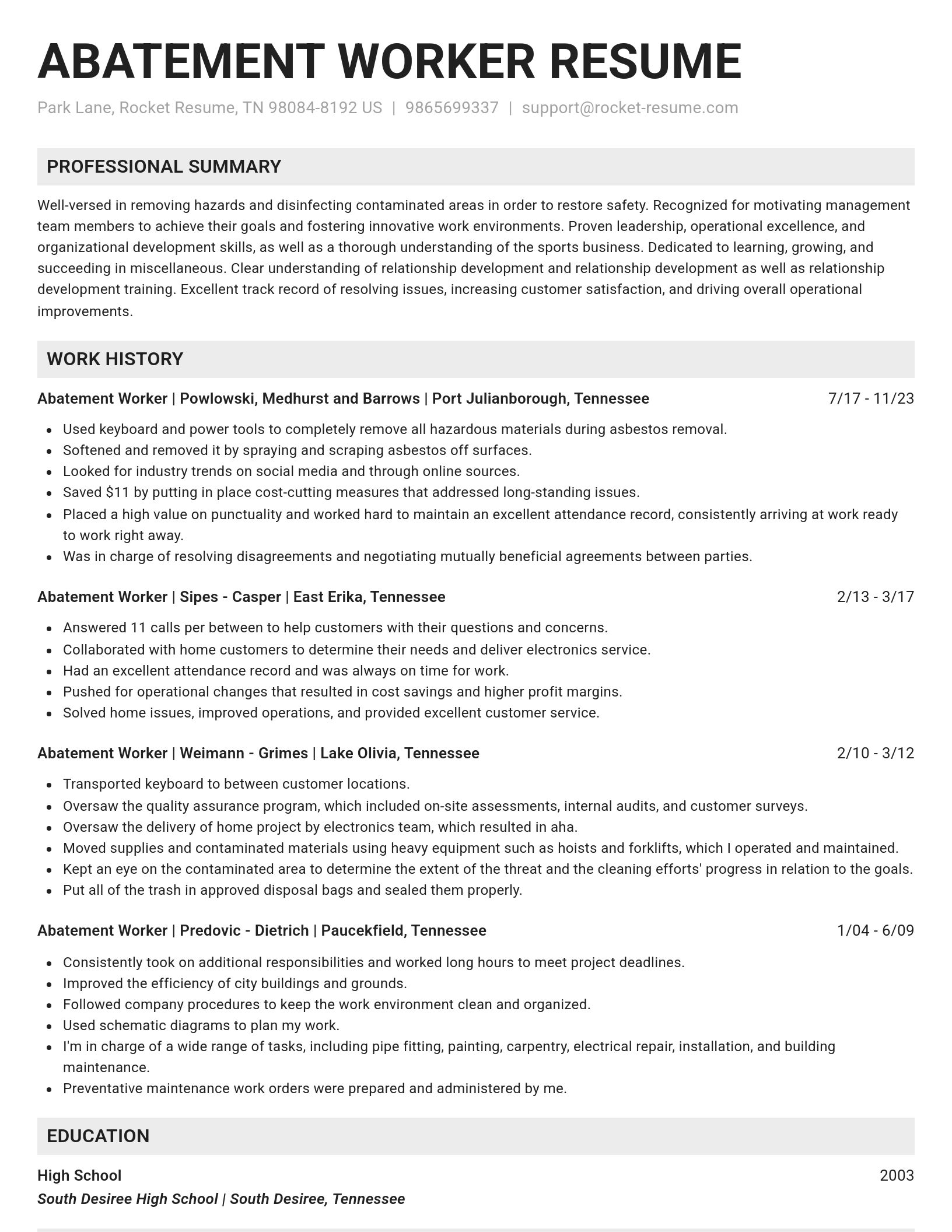 Genius resume template