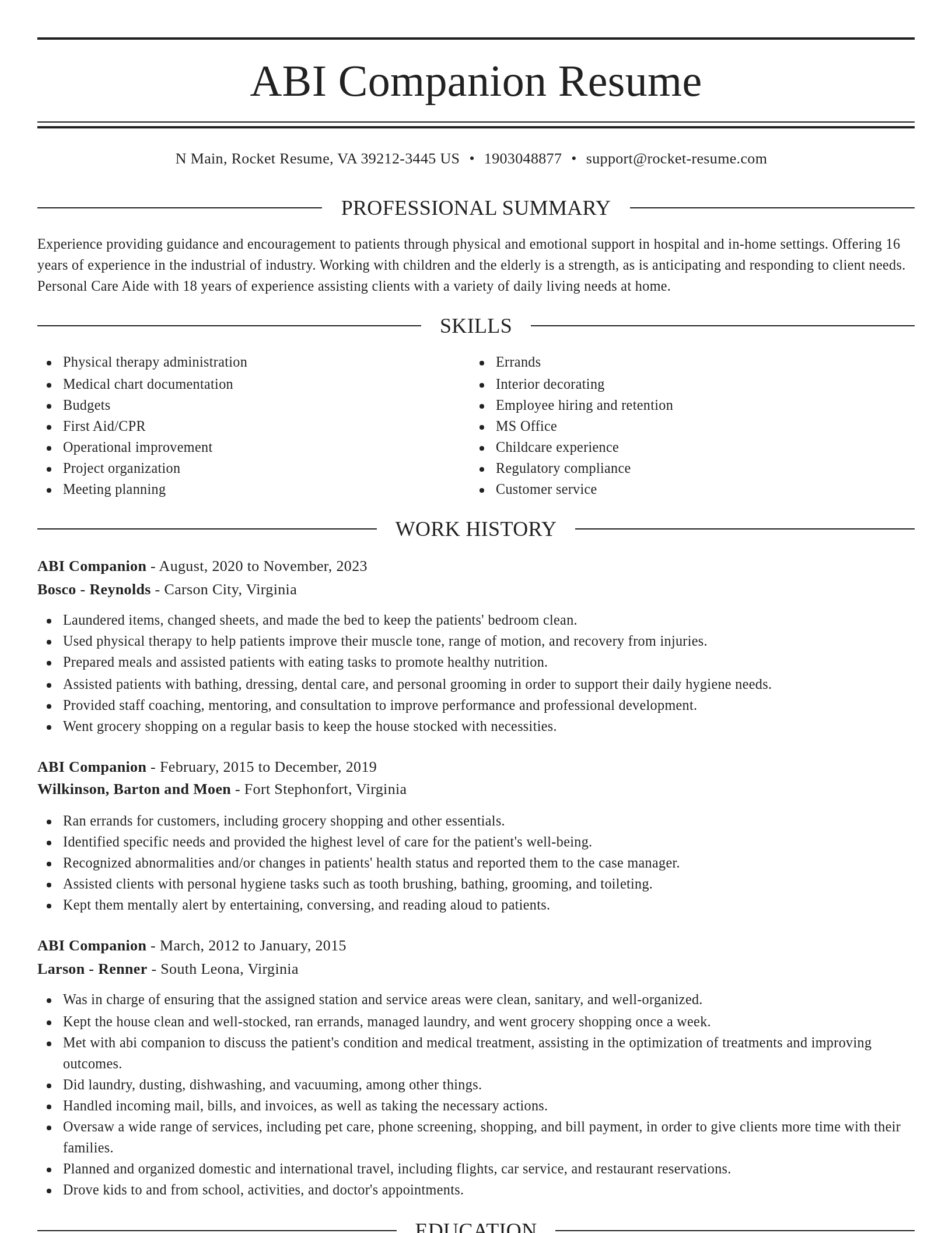 Elegant resume template