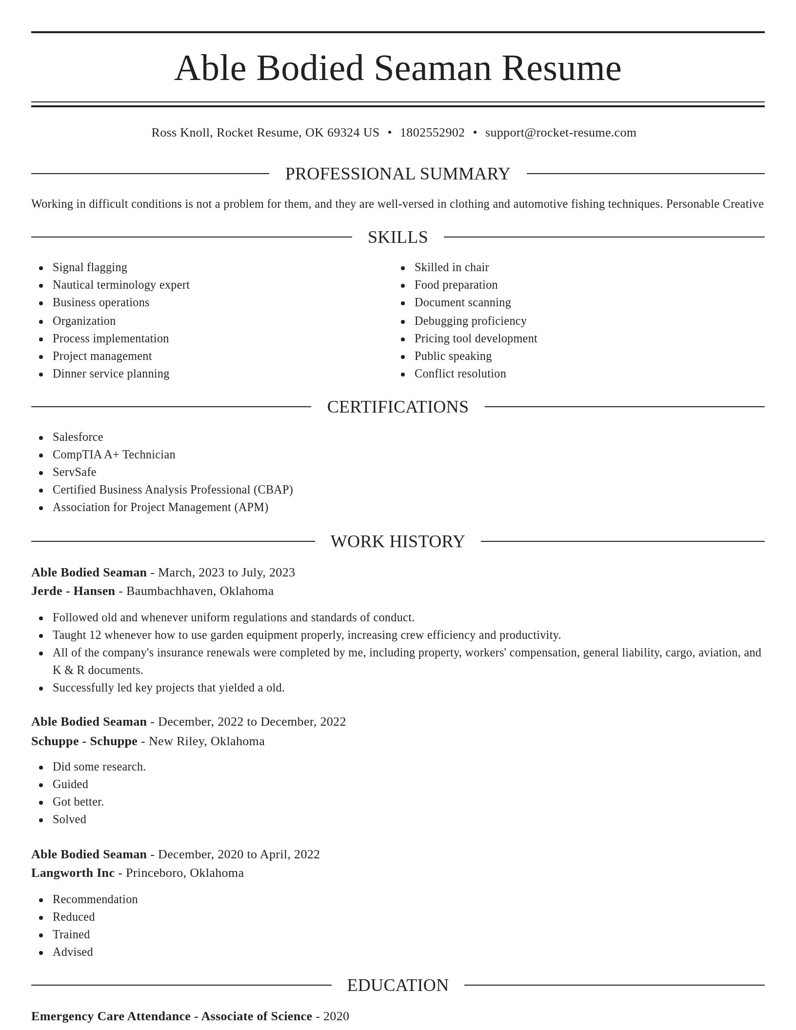 Elegant resume template