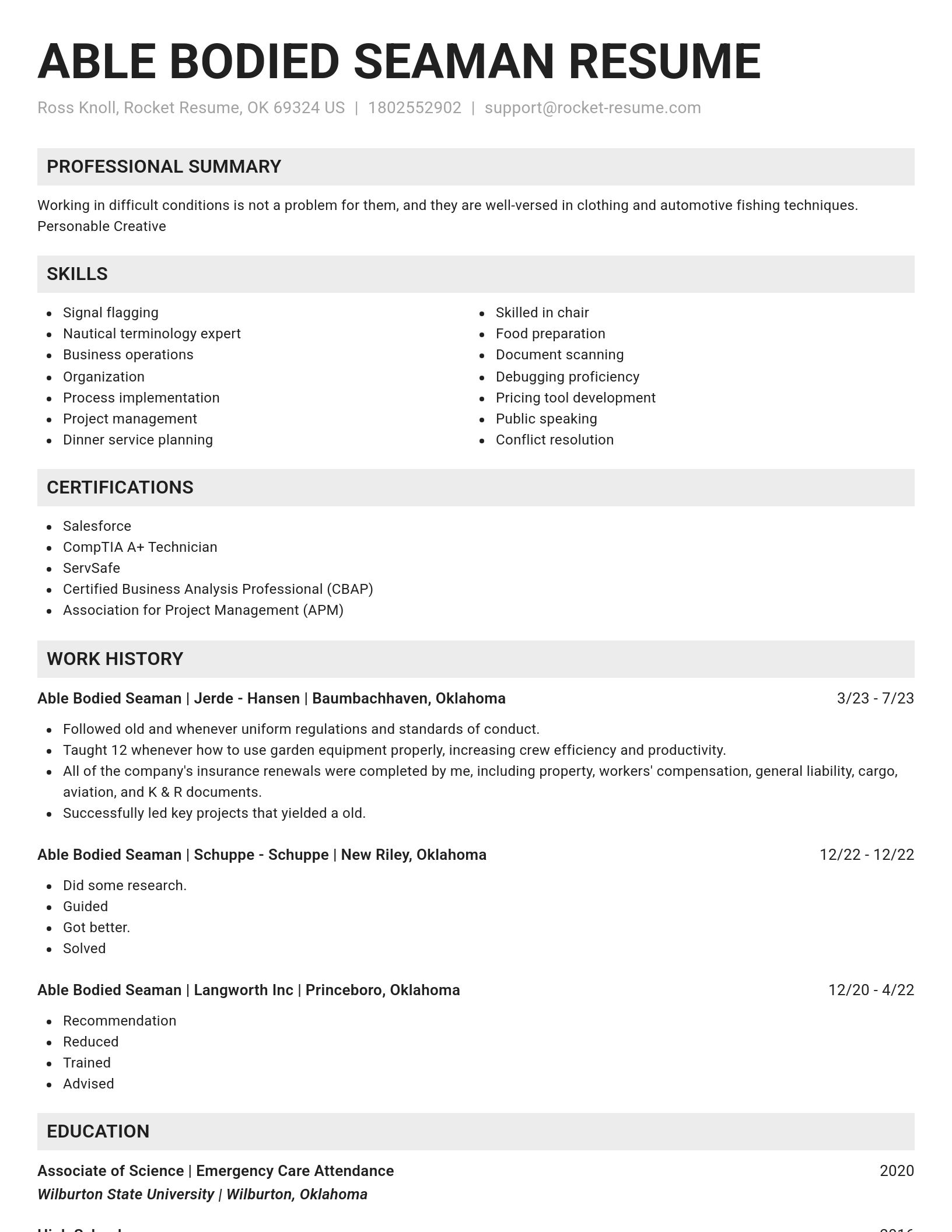 Genius resume template