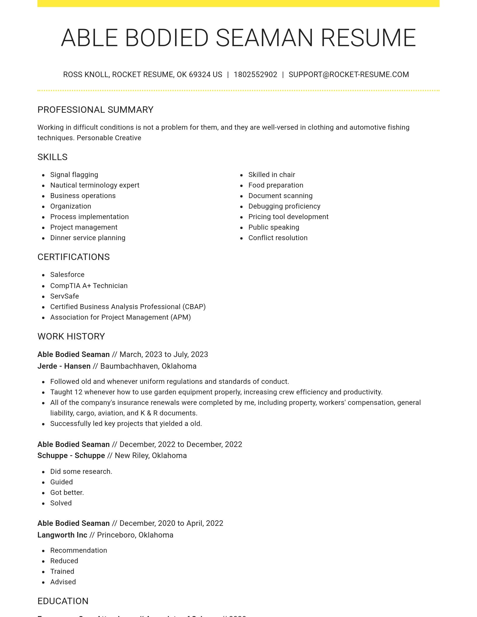 Grand resume template