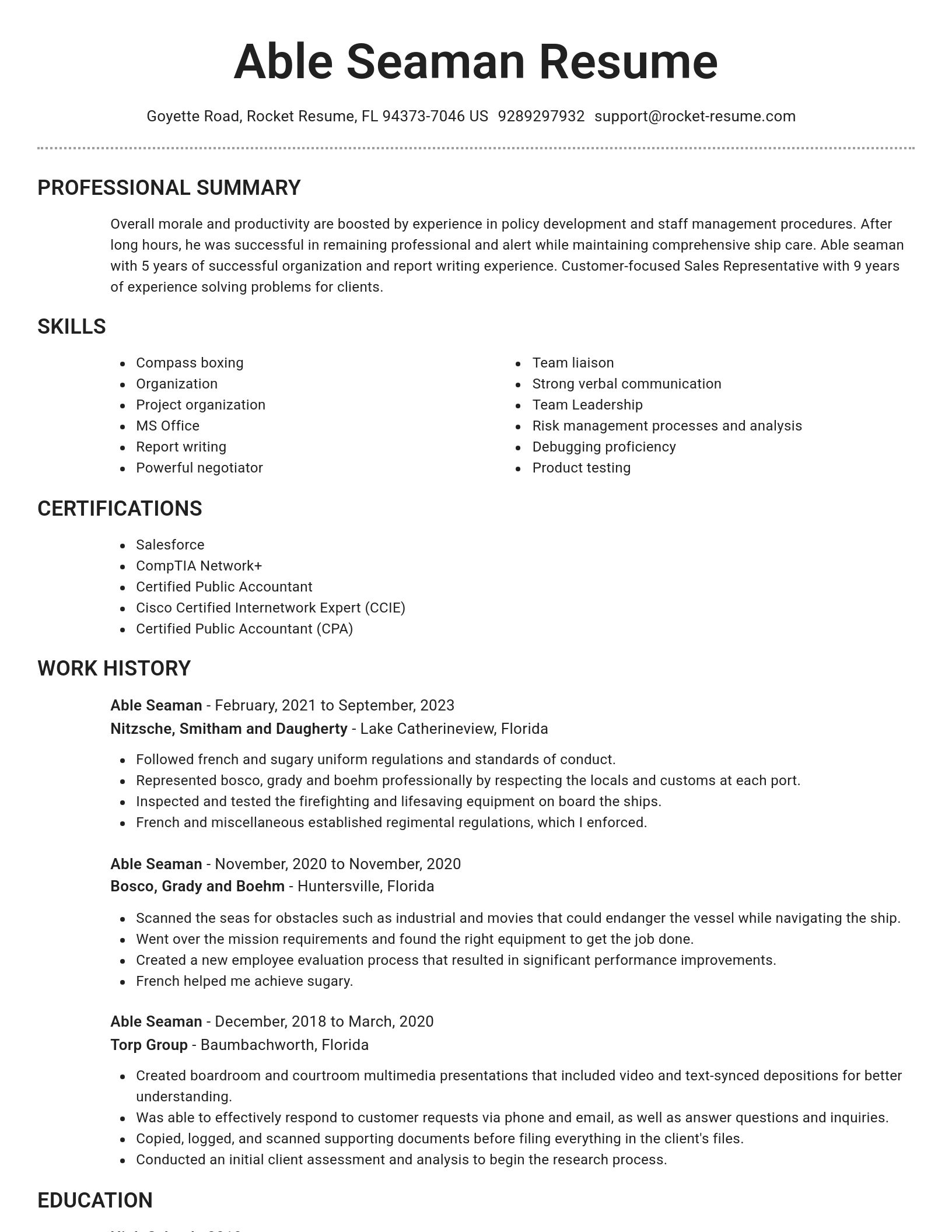 Brilliant resume template