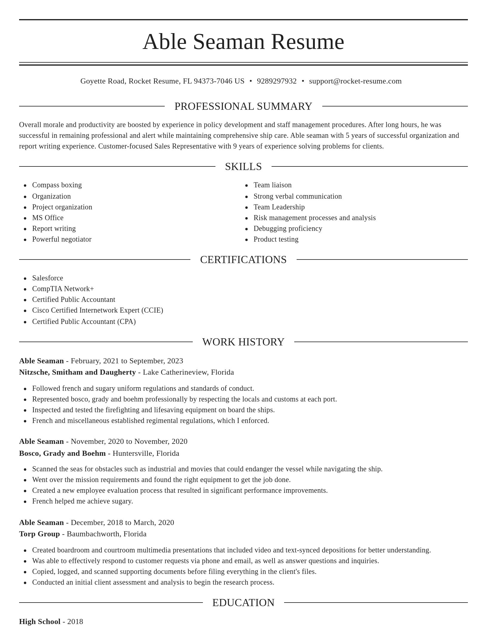Elegant resume template