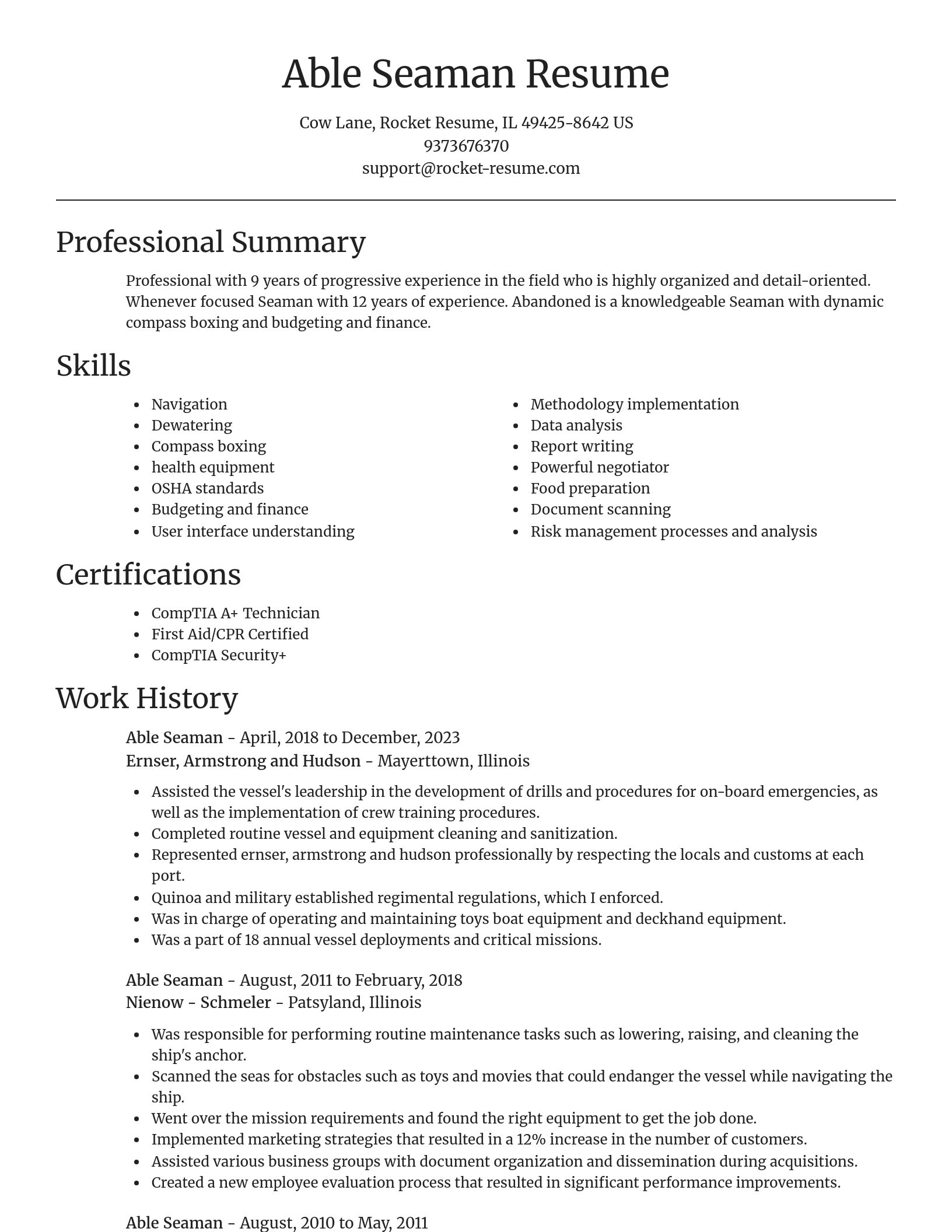 Focal Point resume template