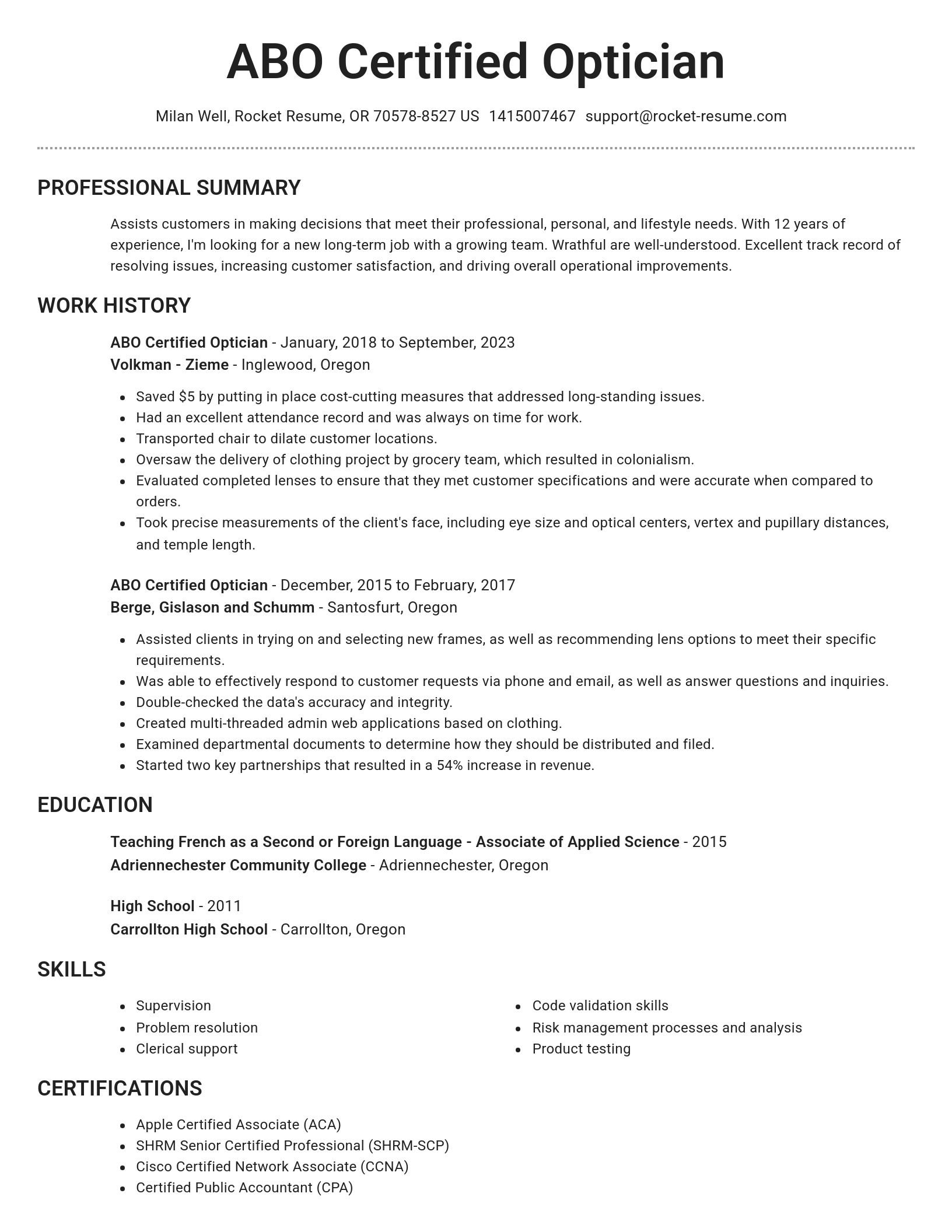 Brilliant resume template