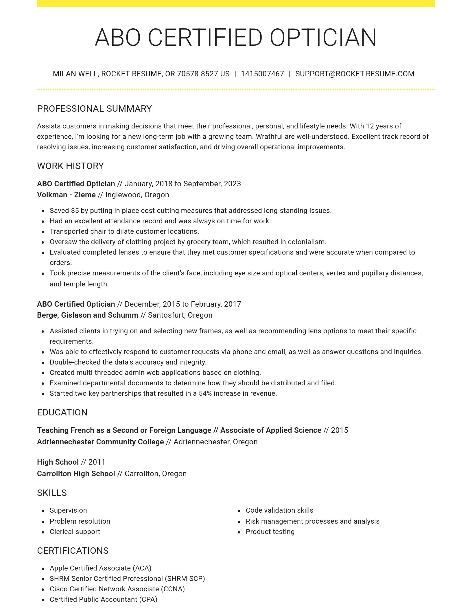 Grand resume template