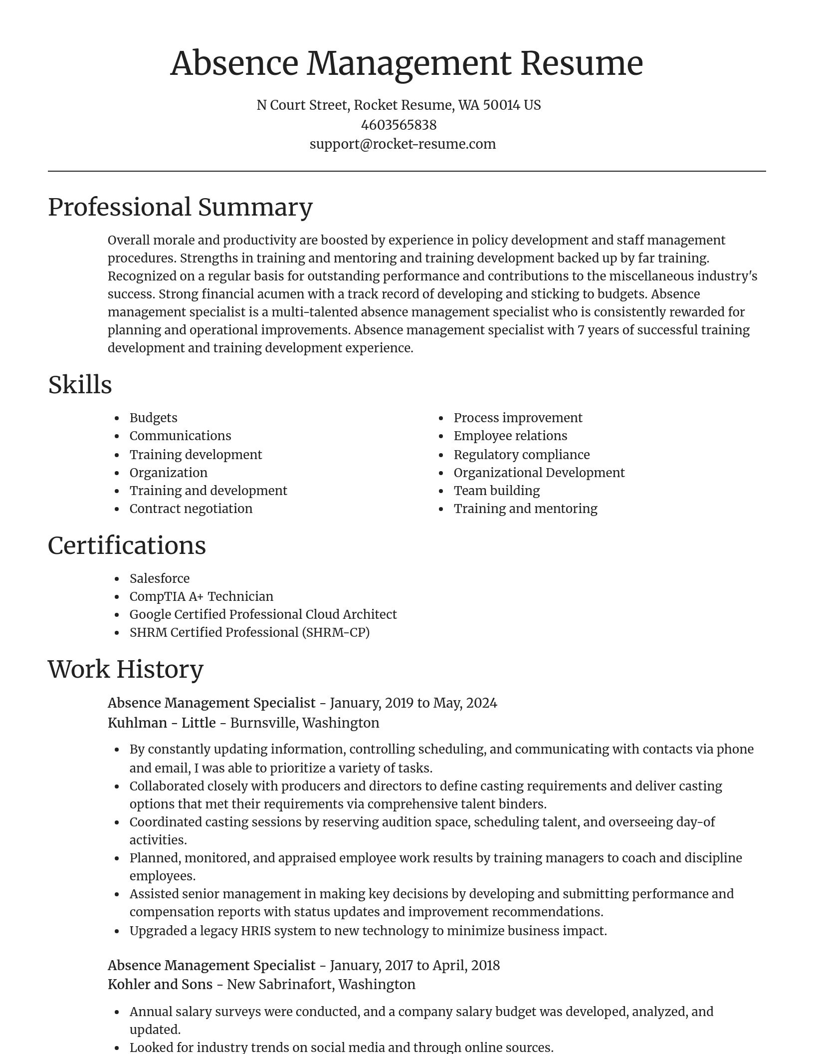 Focal Point resume template