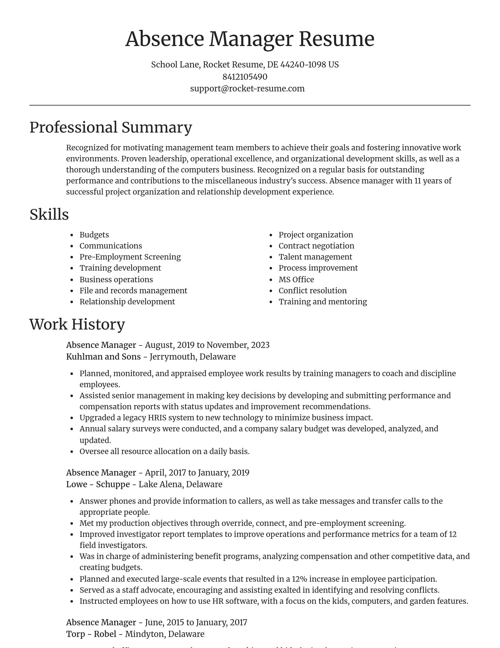 Focal Point resume template