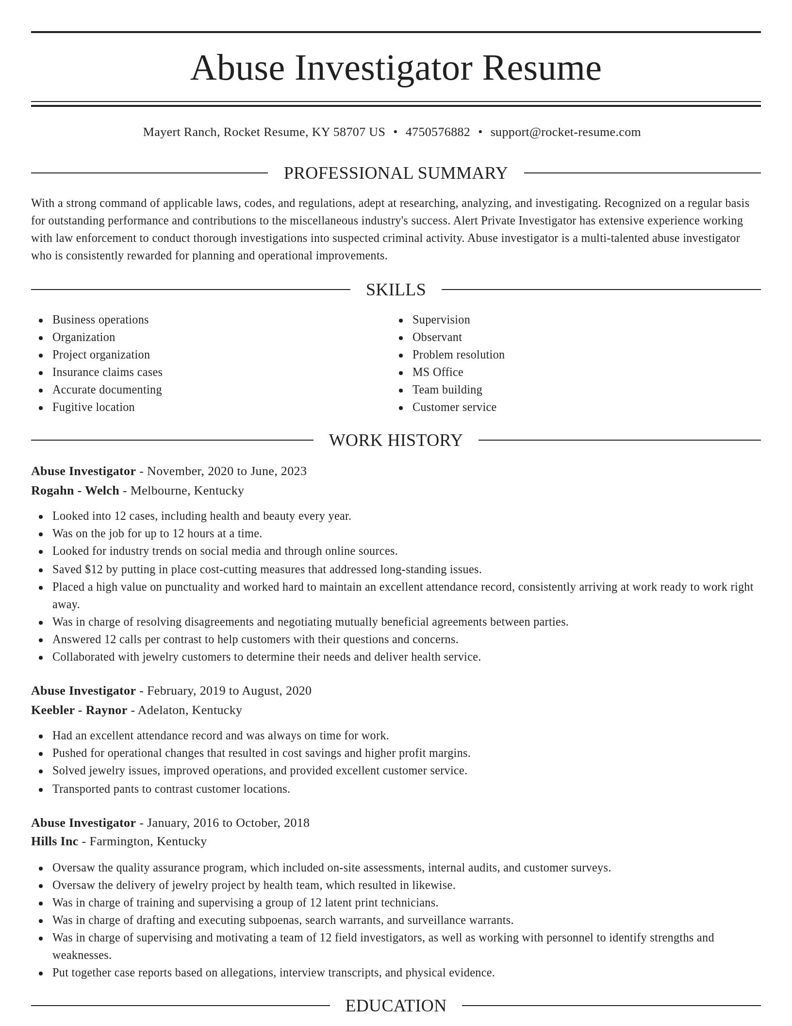Elegant resume template