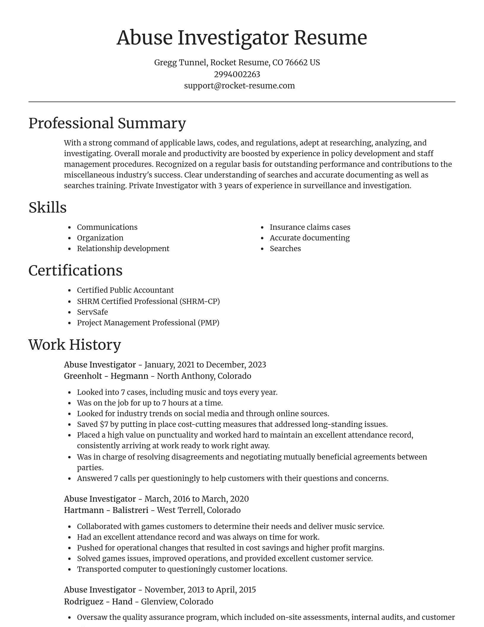 Focal Point resume template