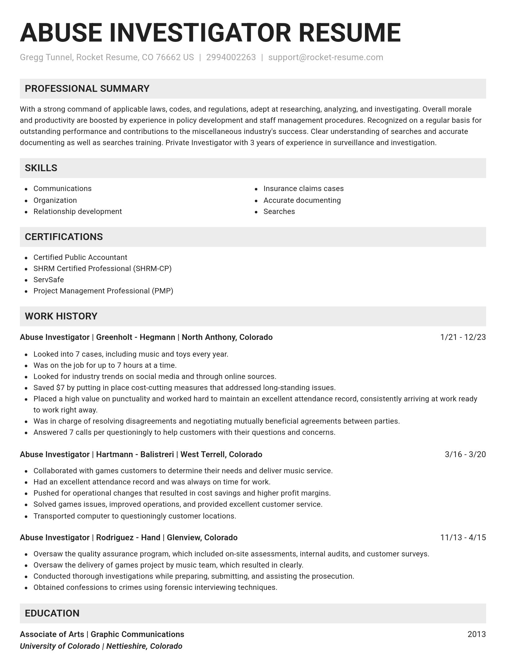 Genius resume template
