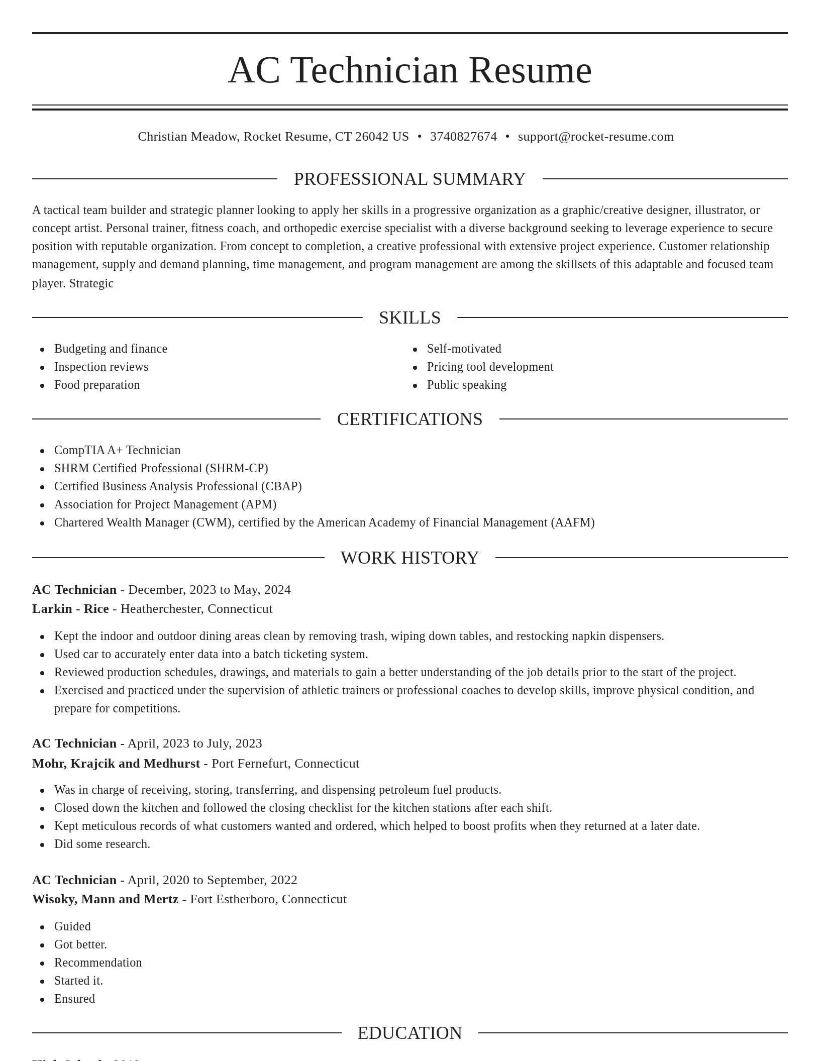 Elegant resume template