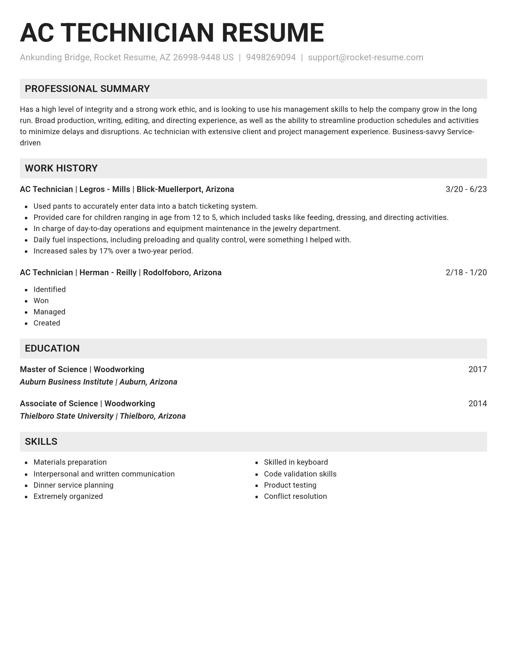 Genius resume template
